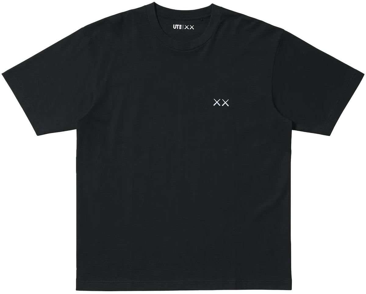 Kaws x Uniqlo Black Back Planet Logo Tee