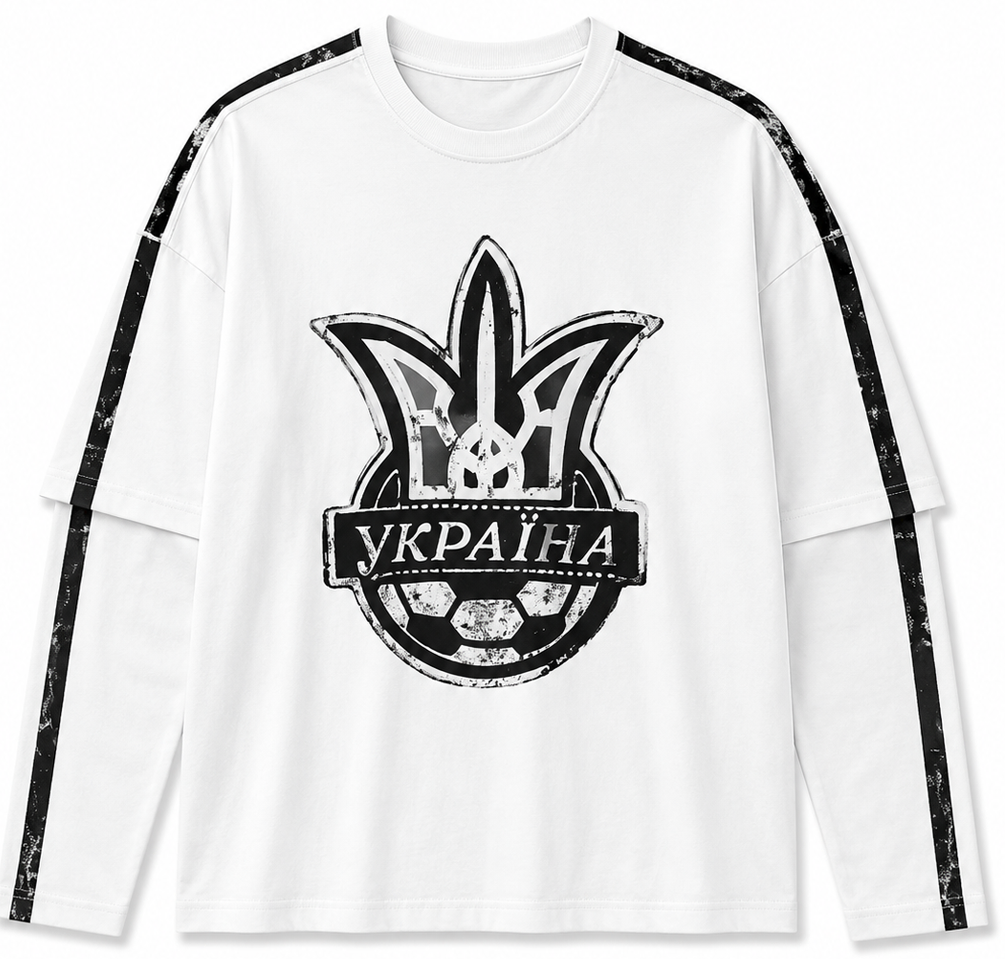 STRIPES WHITE LONG-SLEEVED T-SHIR