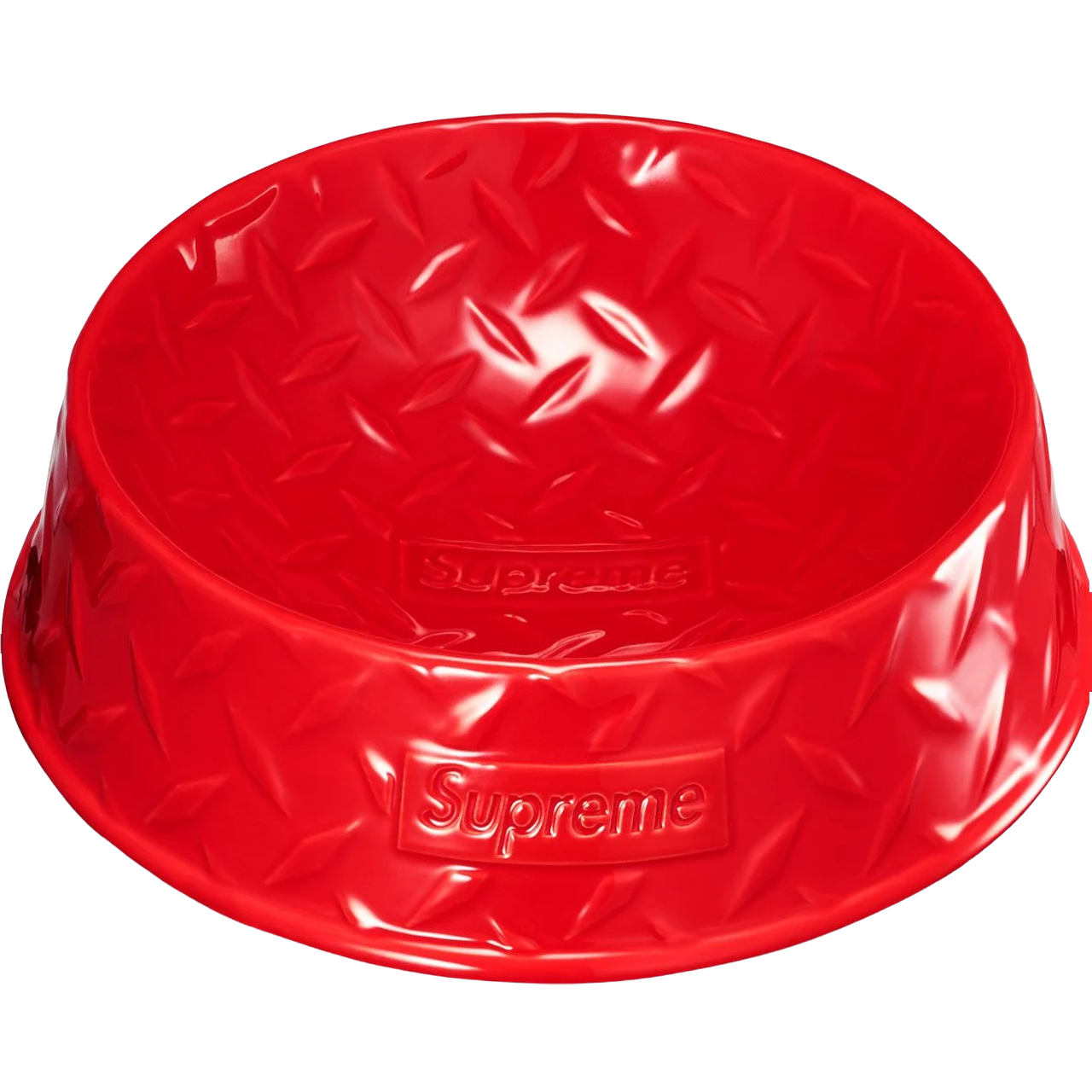 Supreme Diamond Plate Dog Bowl