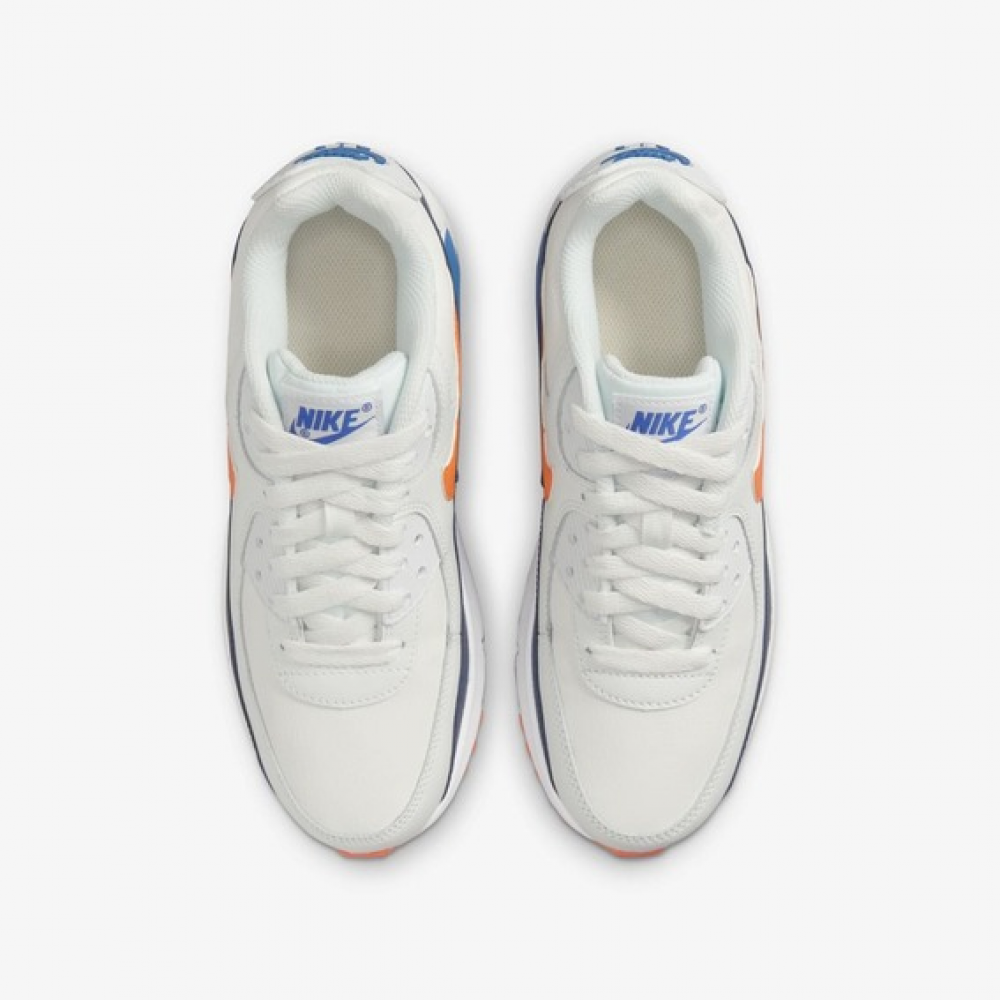 Nike Air Max 90 Leather GS 'White Navy Orange'