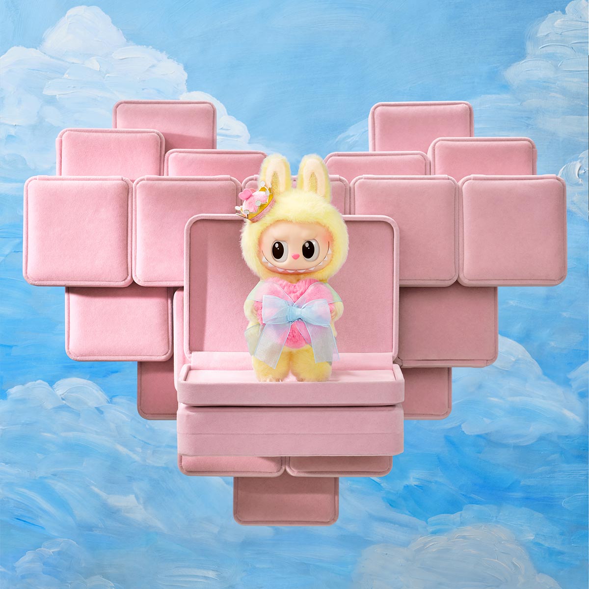 Pop Mart Labubu The Monsters Let's Checkmate Series-Vinyl Plush Hanging Card