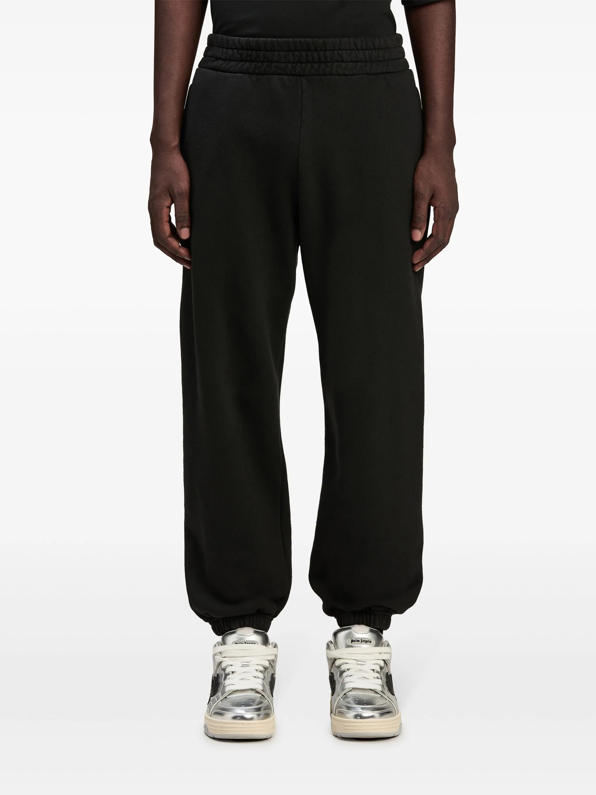 Palm Angels College Cotton Track Pants Black
