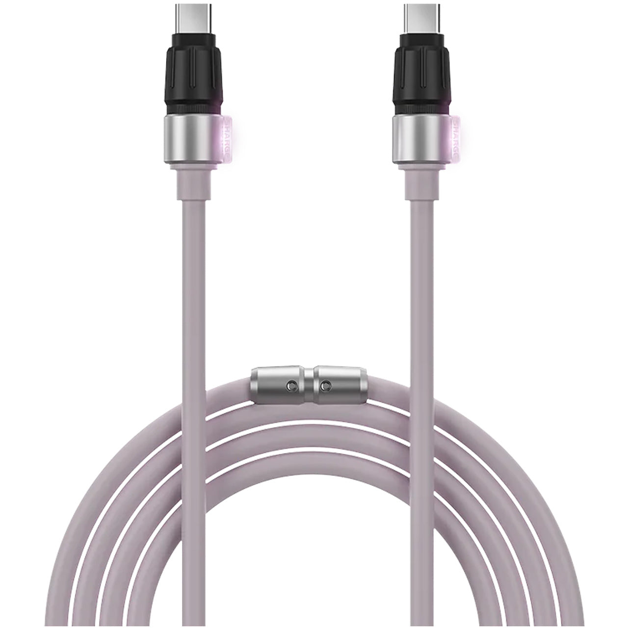 Shargeek USB-C to USB-C Purple Phantom Cable with led indicator Purple