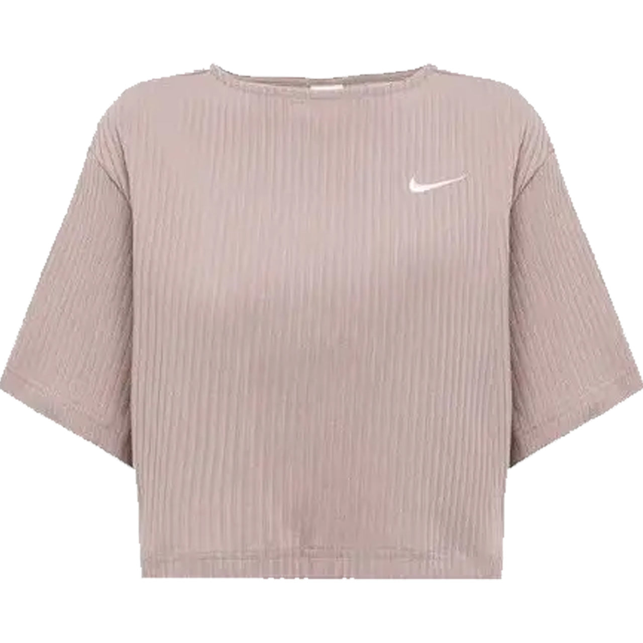 Nike Ribbed Jersey Short-Sleeve Top Pink W