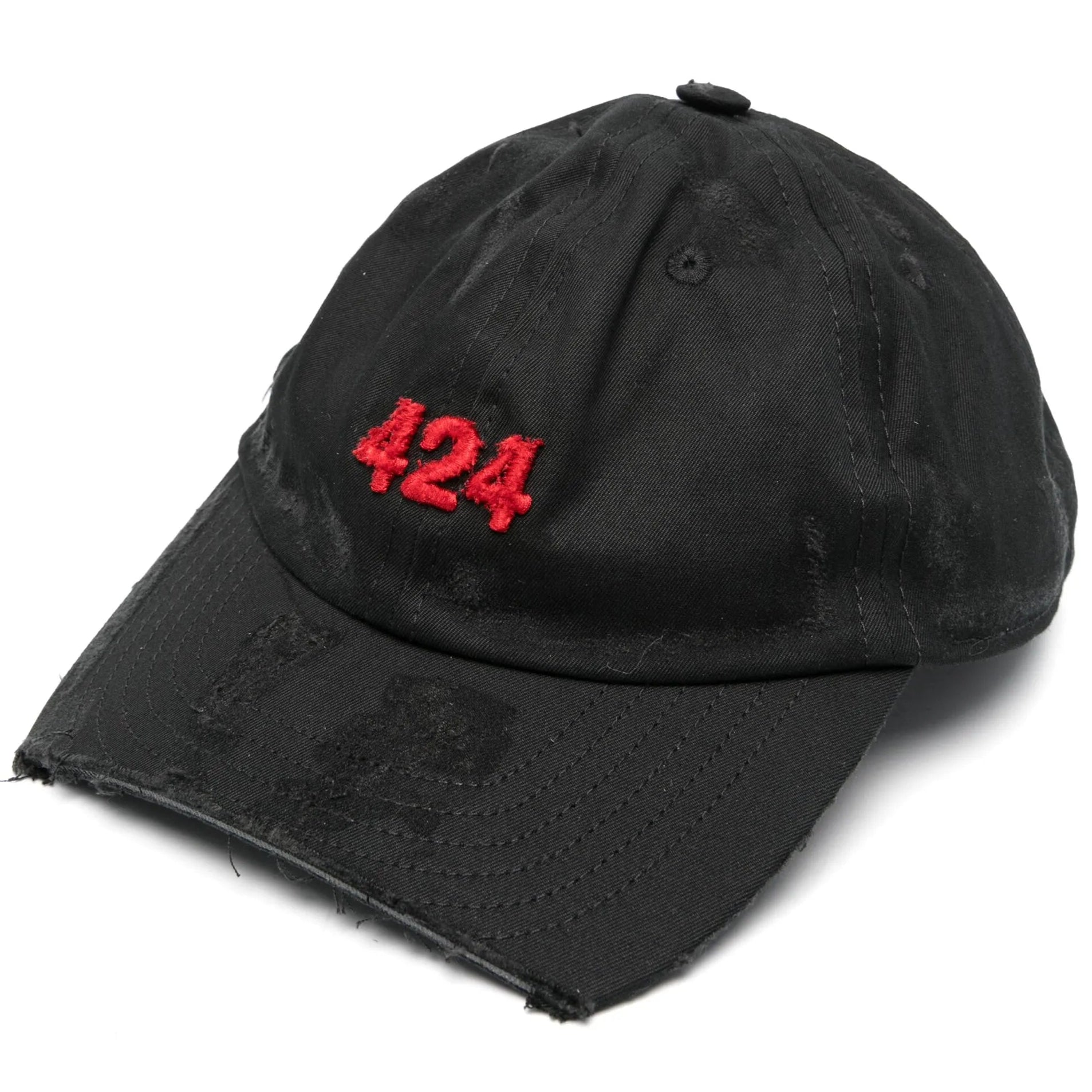 424 Distressed Baseball Hat Black