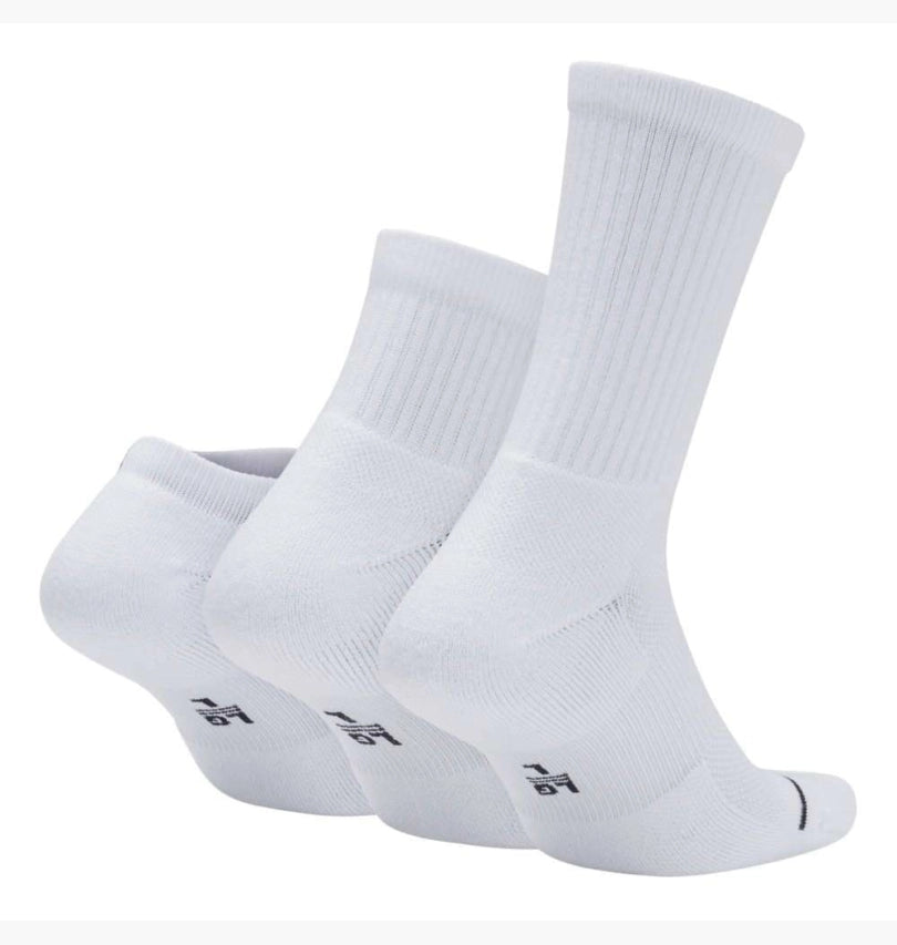 Air Jordan Everyday Max Waterfall Socks 3-Pack White