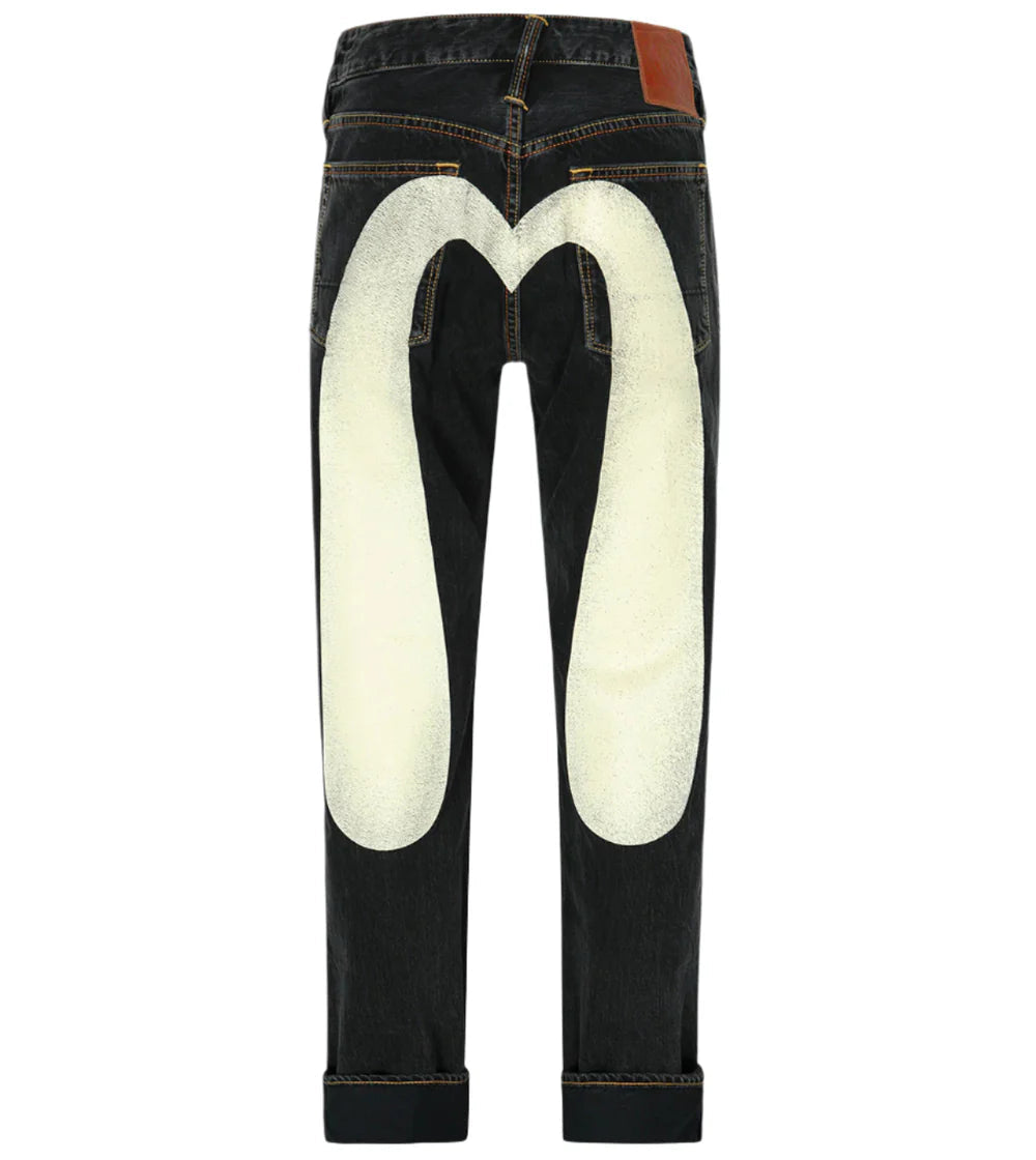 Evisu Daicock Print Baggy Fit Denim Jeans