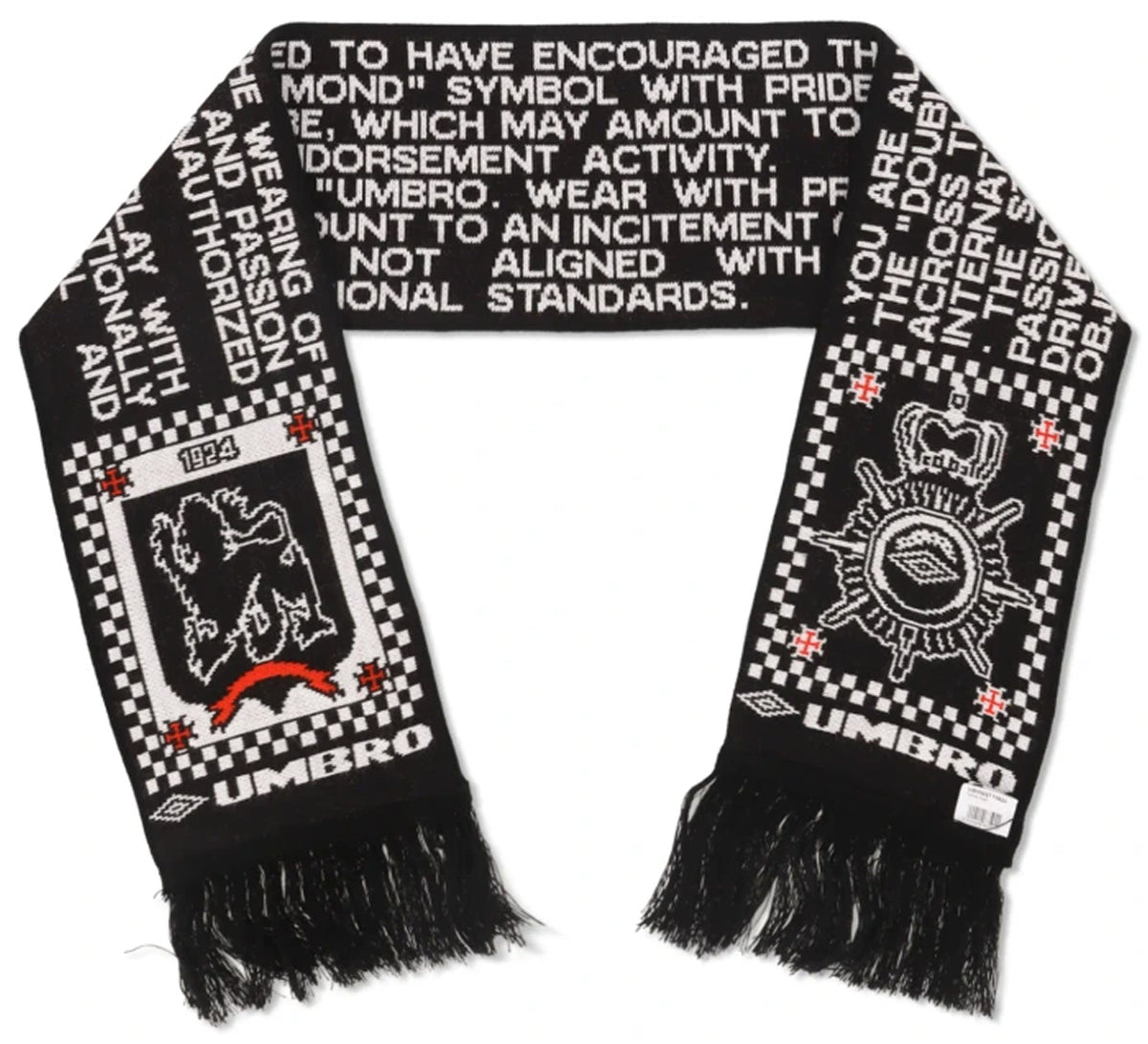 Umbro by SlamJam Notice Scarf Black