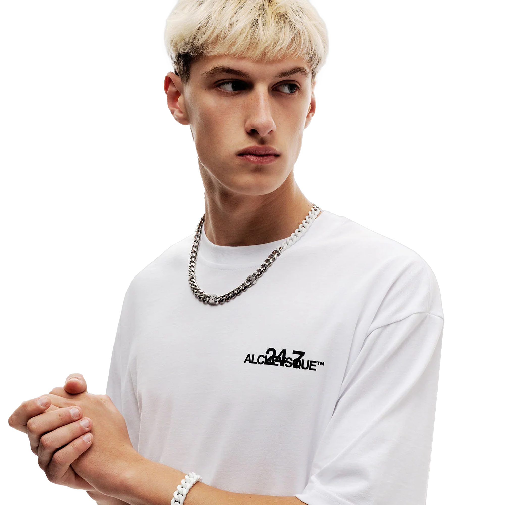 123 On My Neck White Chain