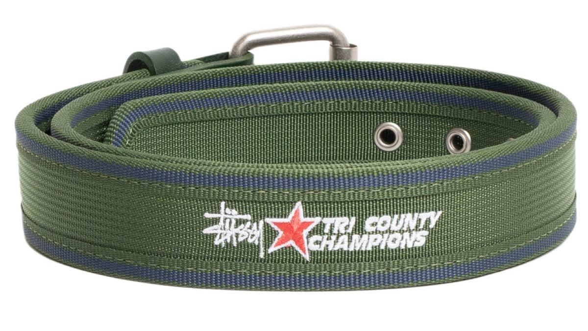 Stussy TRI COUNTY WEBBING BELT Green