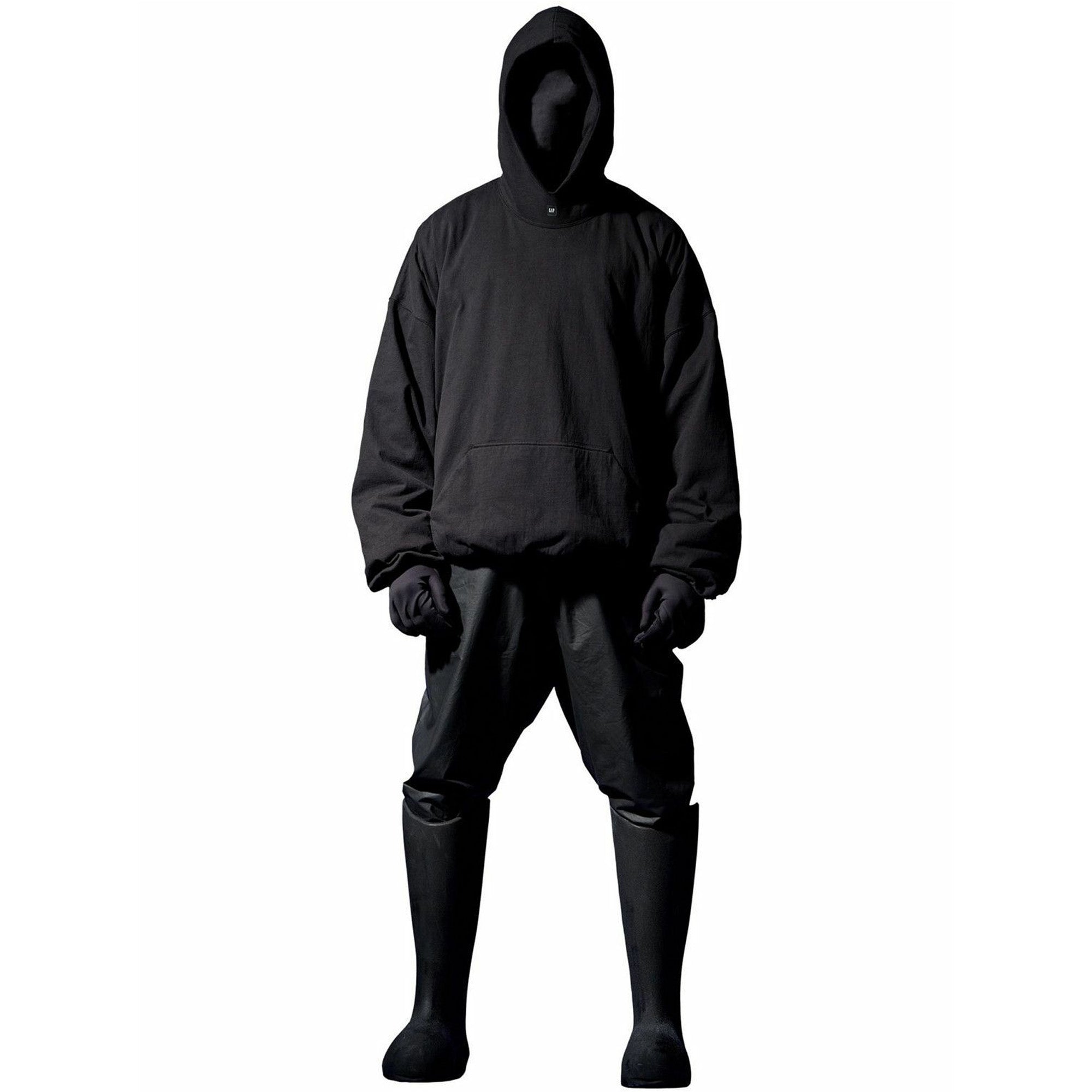 YEEZY GAP ENGINEERED BY BALENCIAGA Padded Cotton Jersey Hoodie Black