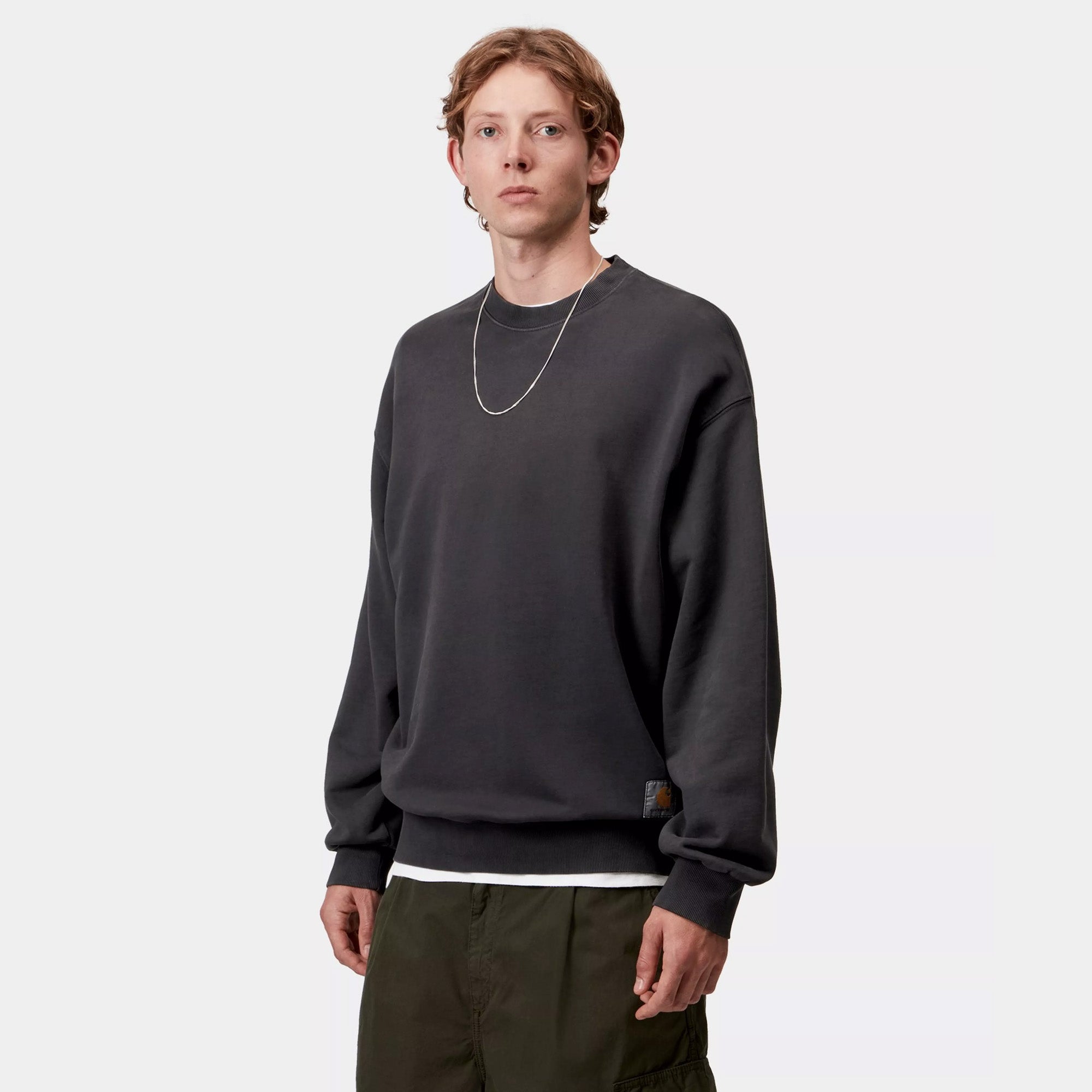 Carhartt WIP Hudson Sweatshirt Black Chalk Wash