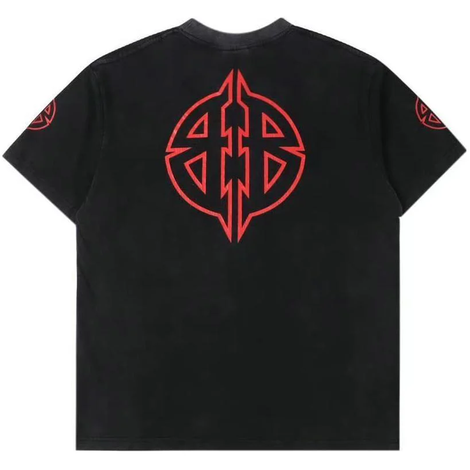 Balenciaga BB Metal Logo Black Red Tee