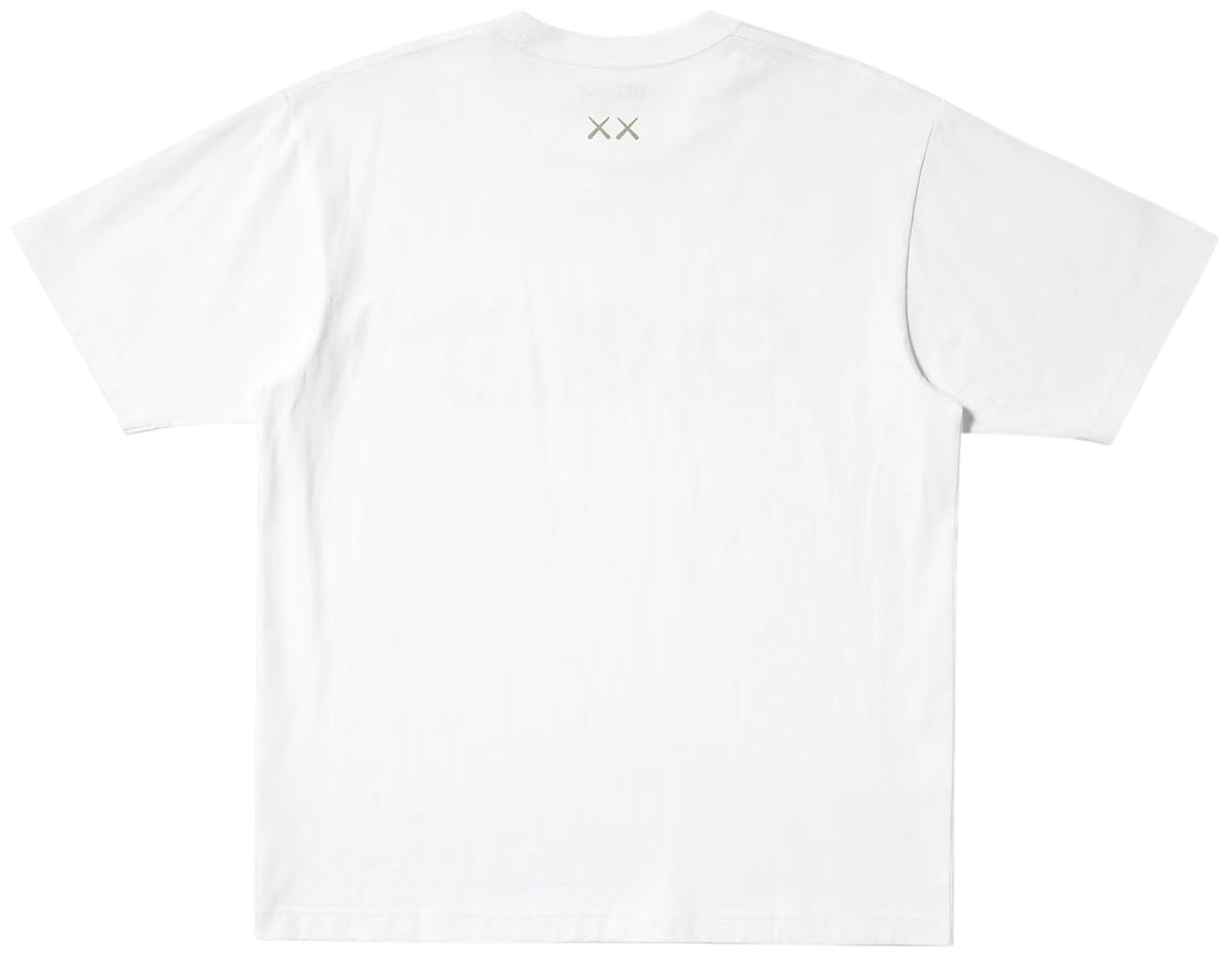Kaws x Uniqlo White Planets Logo Front Tee