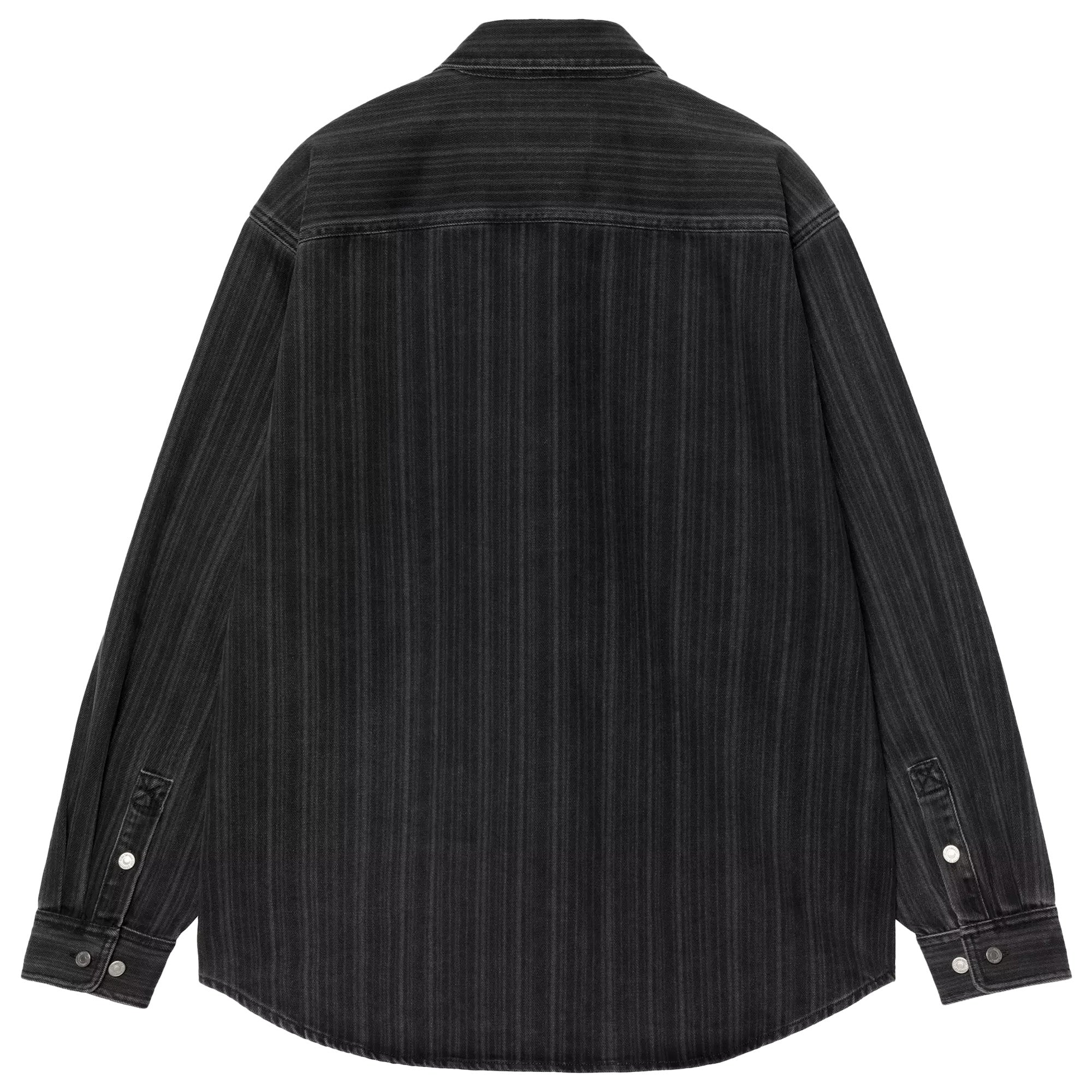 Carhartt WIP Rylan Shirt Jacket Stripe Black Stone Washed