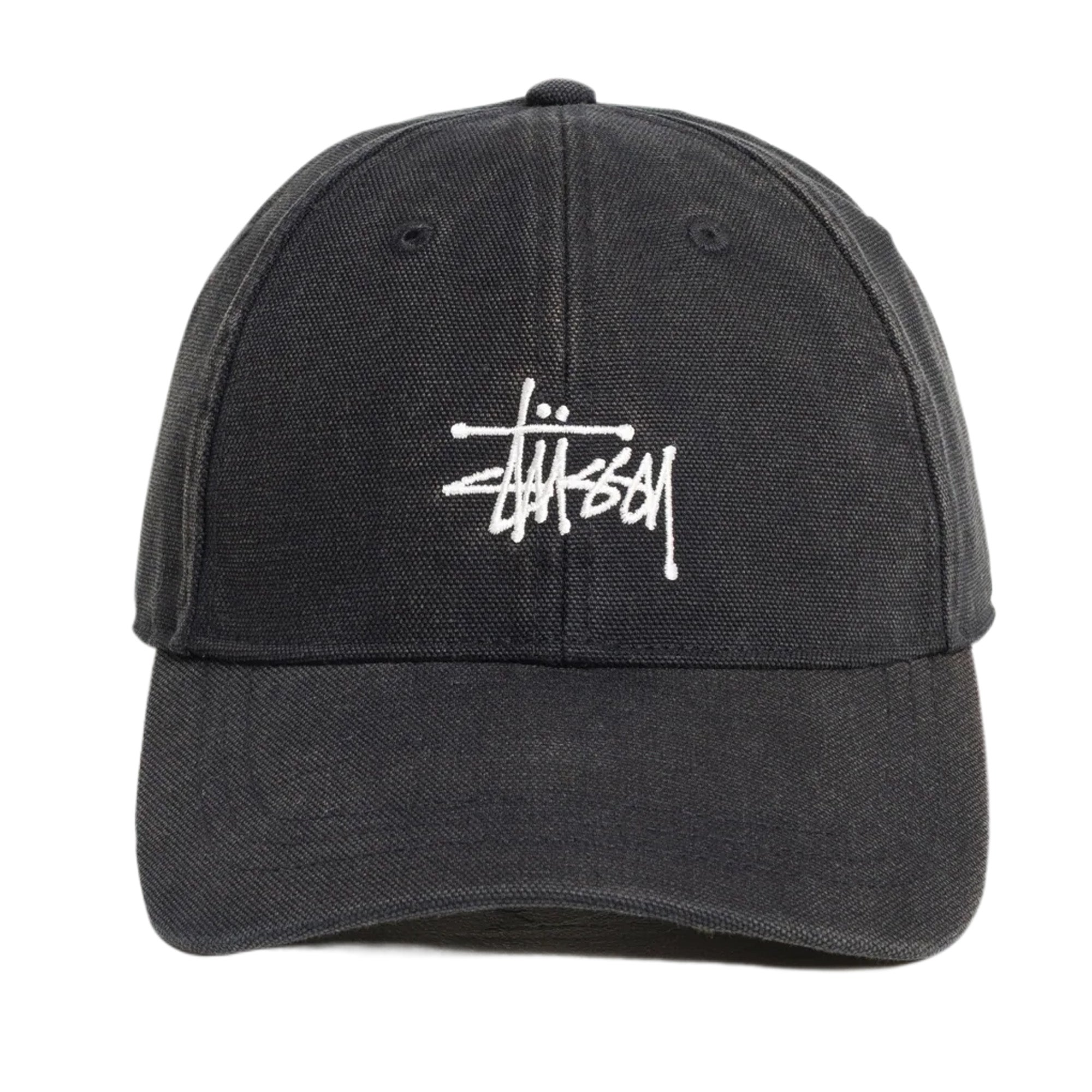 Stussy BASIC CAP WASHED CANVAS Black