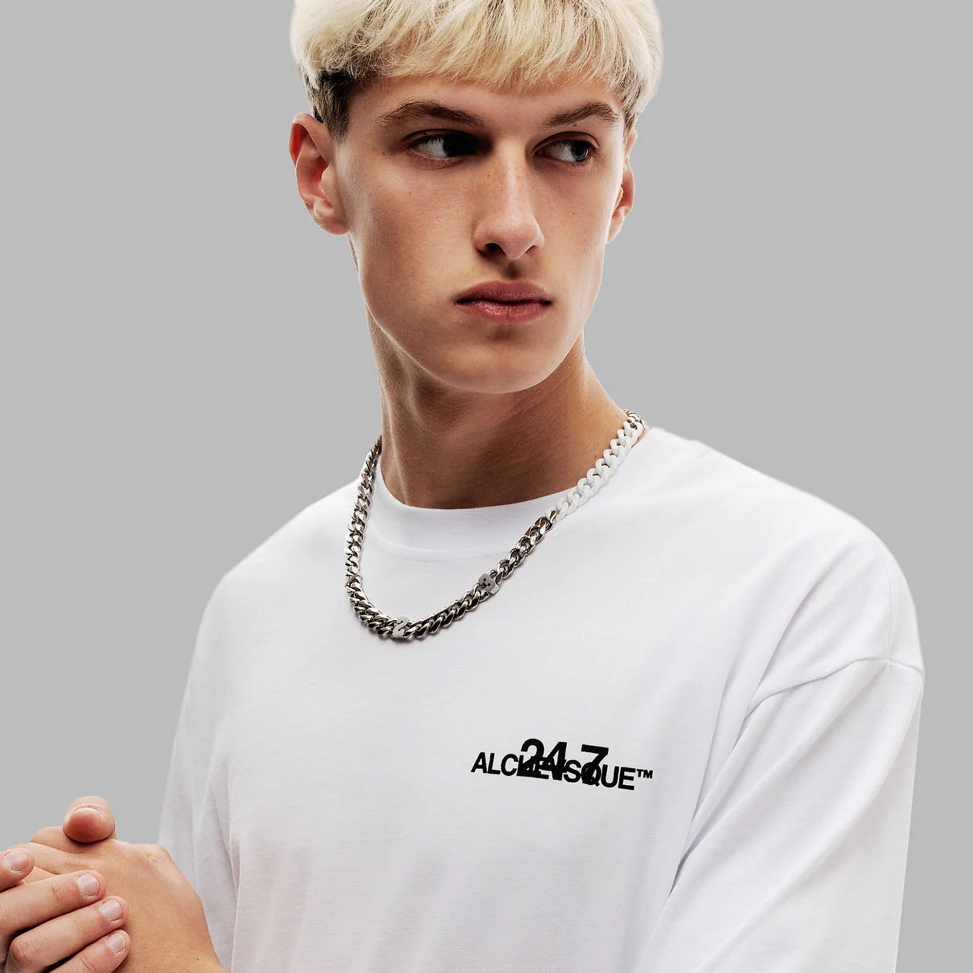 123 On My Neck White Chain