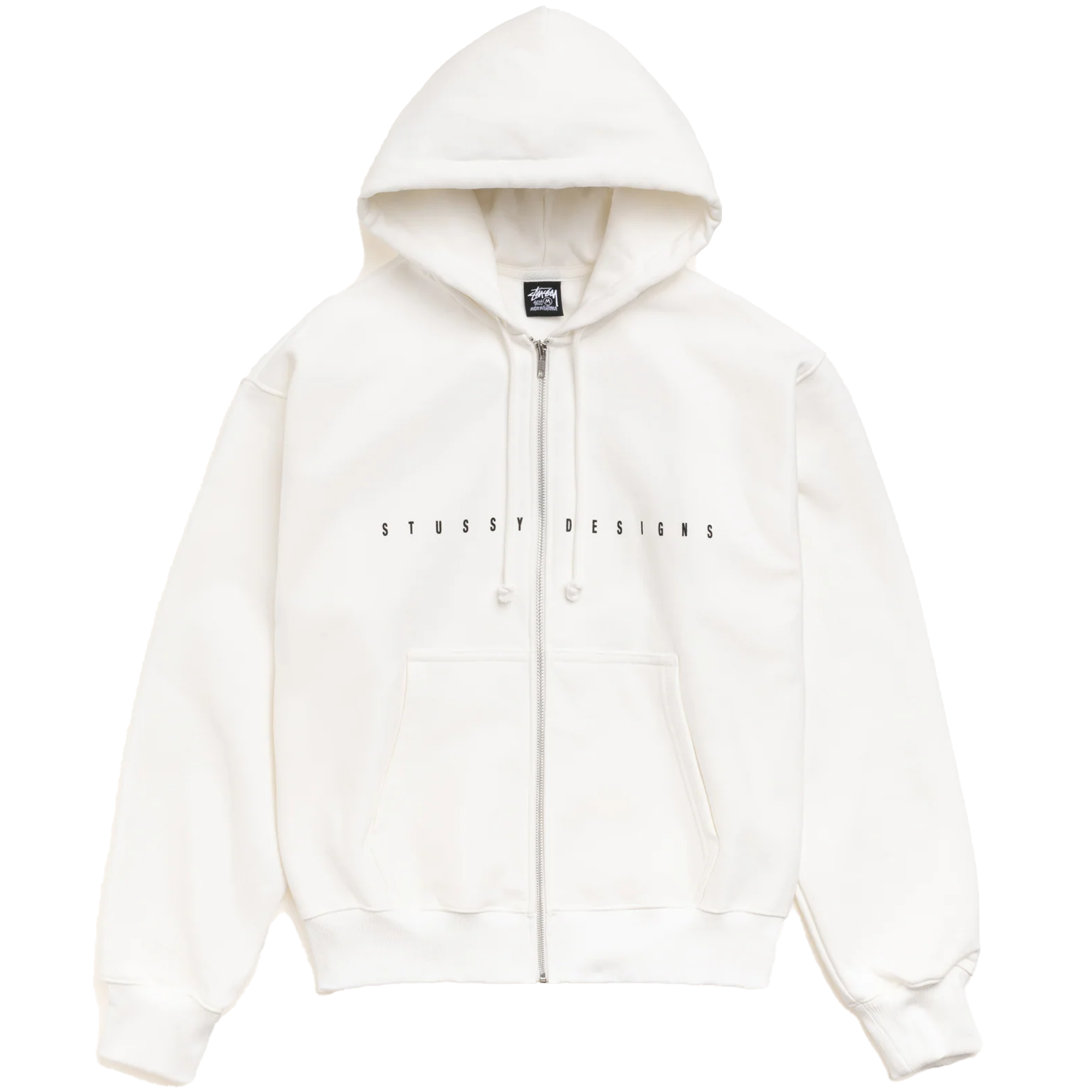 Stussy S Box ZIp Hoodie White