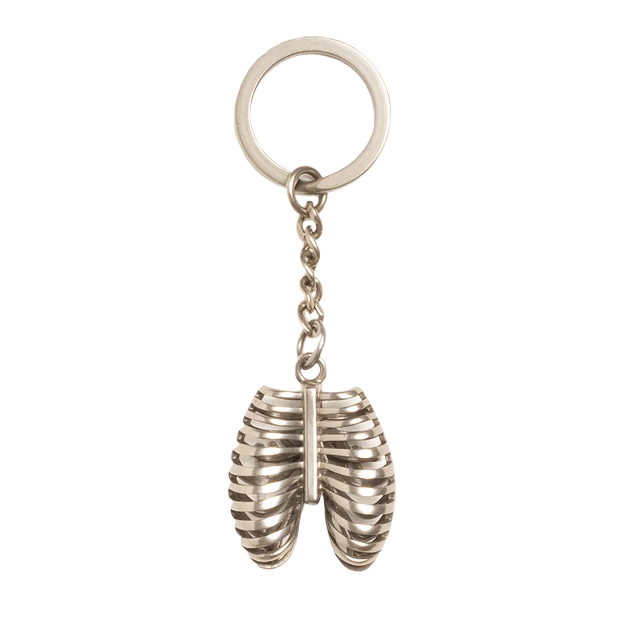 Stussy Ribcage Keychain Silver