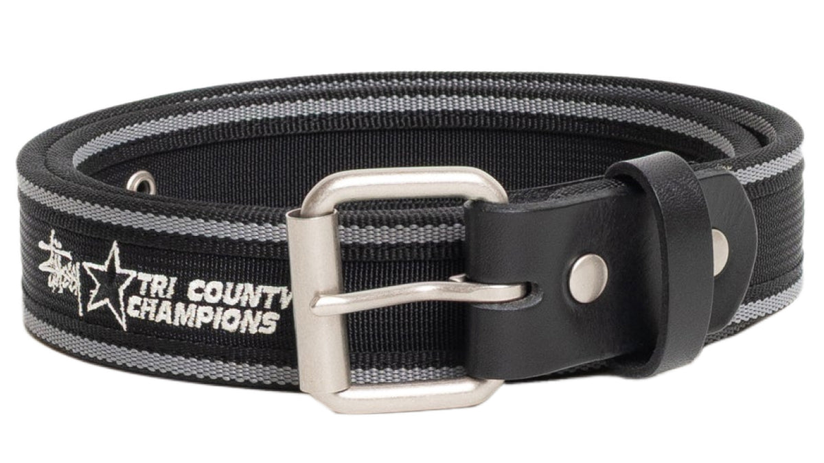 Stussy TRI COUNTY WEBBING BELT Black