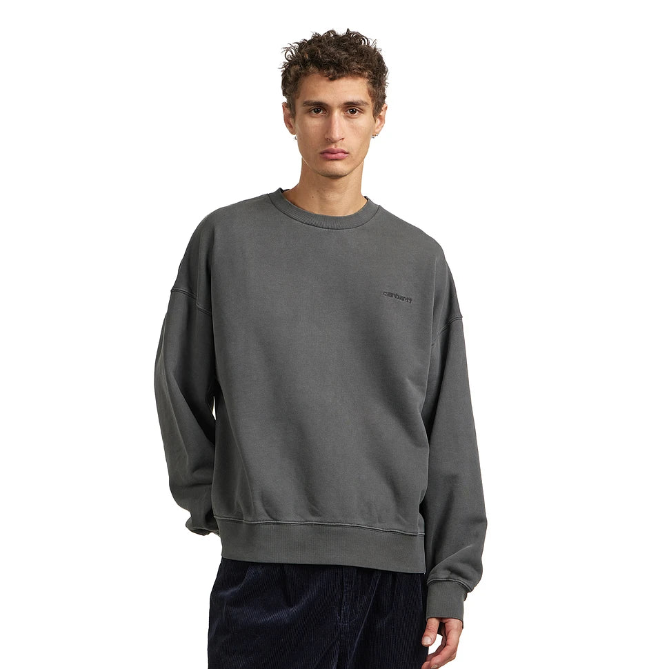 Carhartt WIP Benton Sweatshirt Graphite Garment Dyed