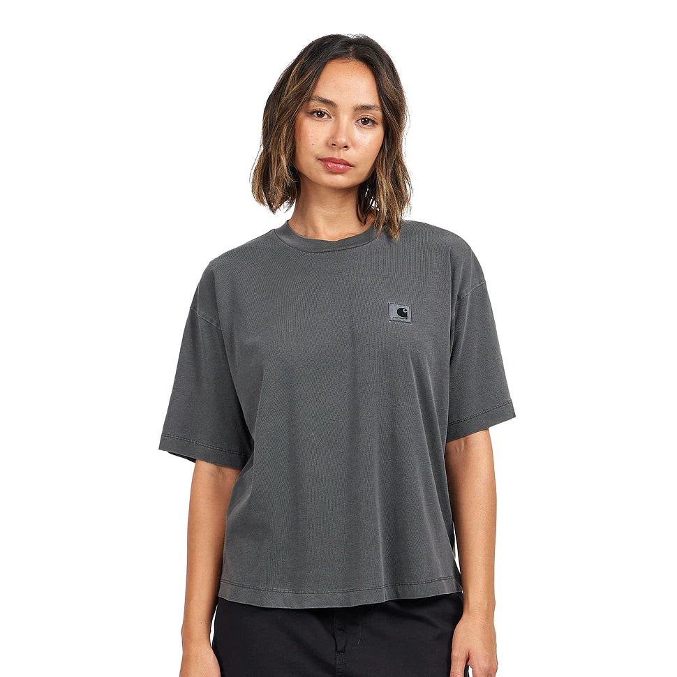 Carhartt WIP Women's S/S Nelson T-Shirt Graphite Black Garment Dyed