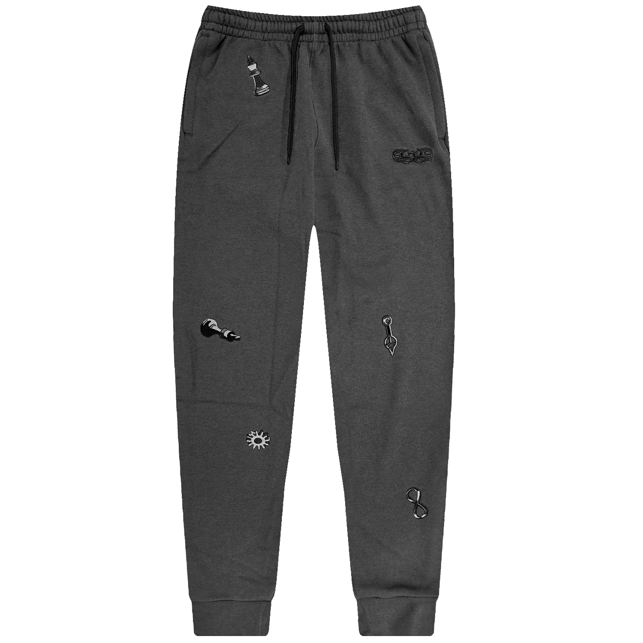 Nike Lebron James Sweatpants Gray Chess Pattern Grey