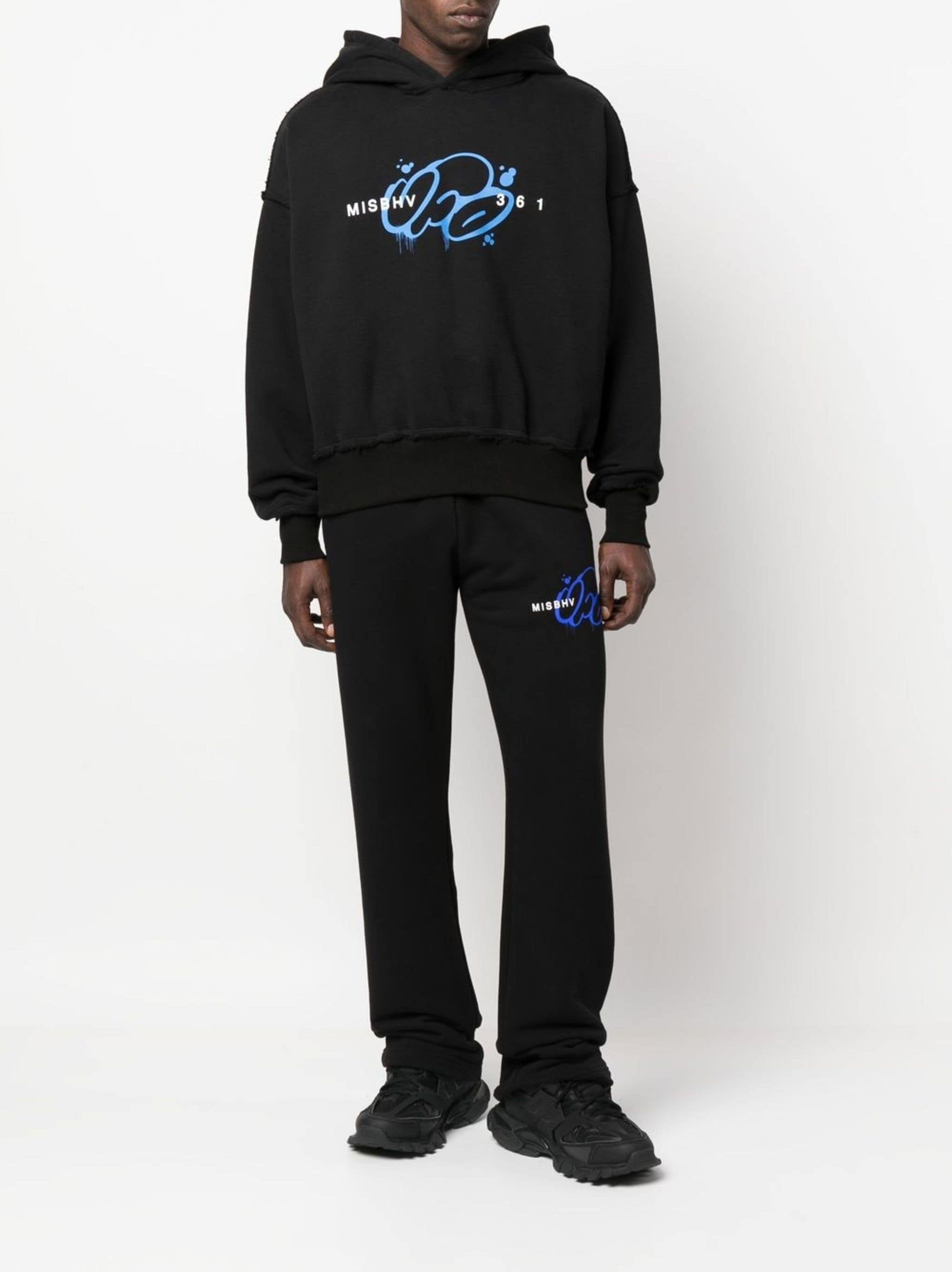 MISBHV x UFO361 Minimal Hoodie Black Blue