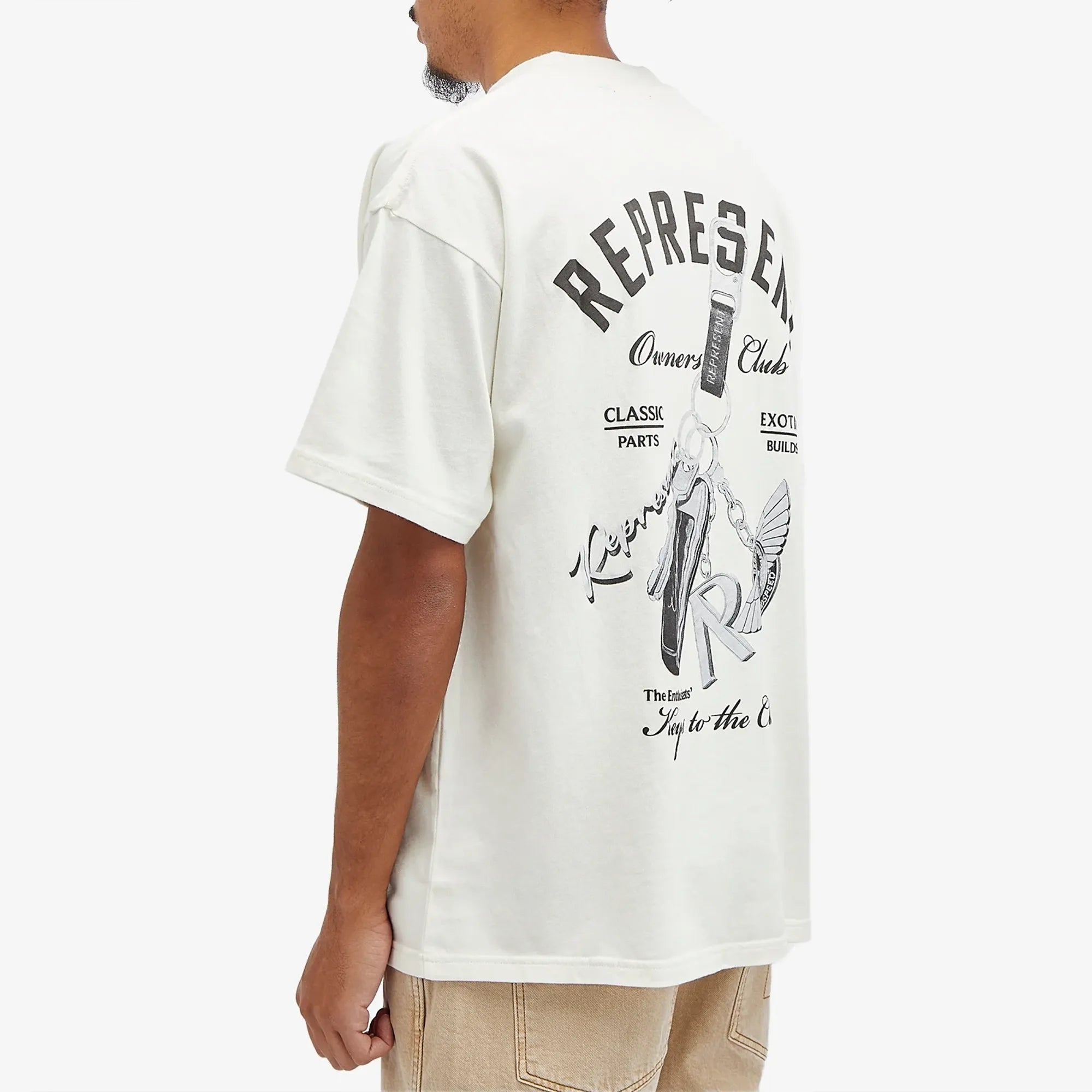 Represent Keys To The Club T-Shirt Flat White