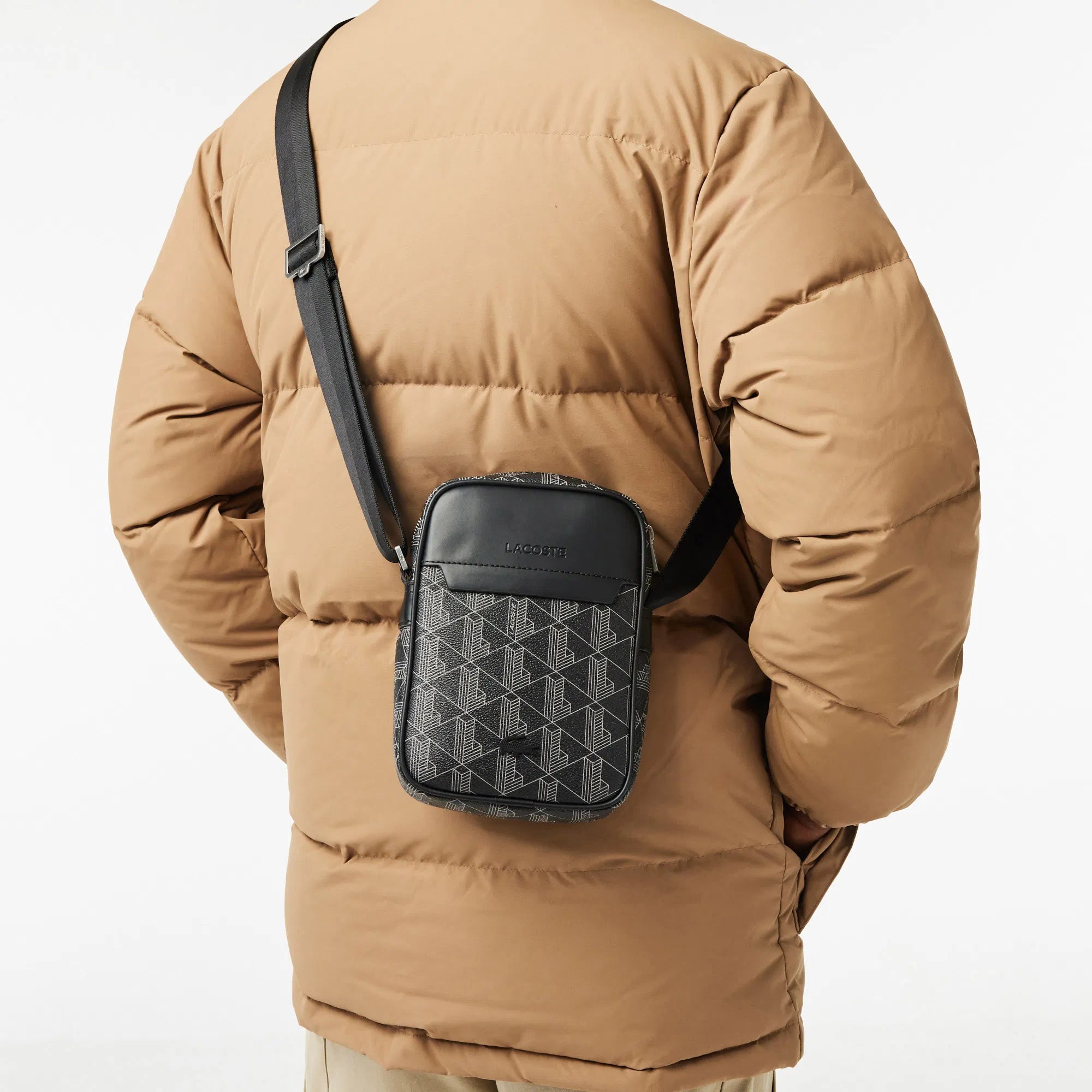 Lacoste The Blend Monogram Print Shoulder Bag