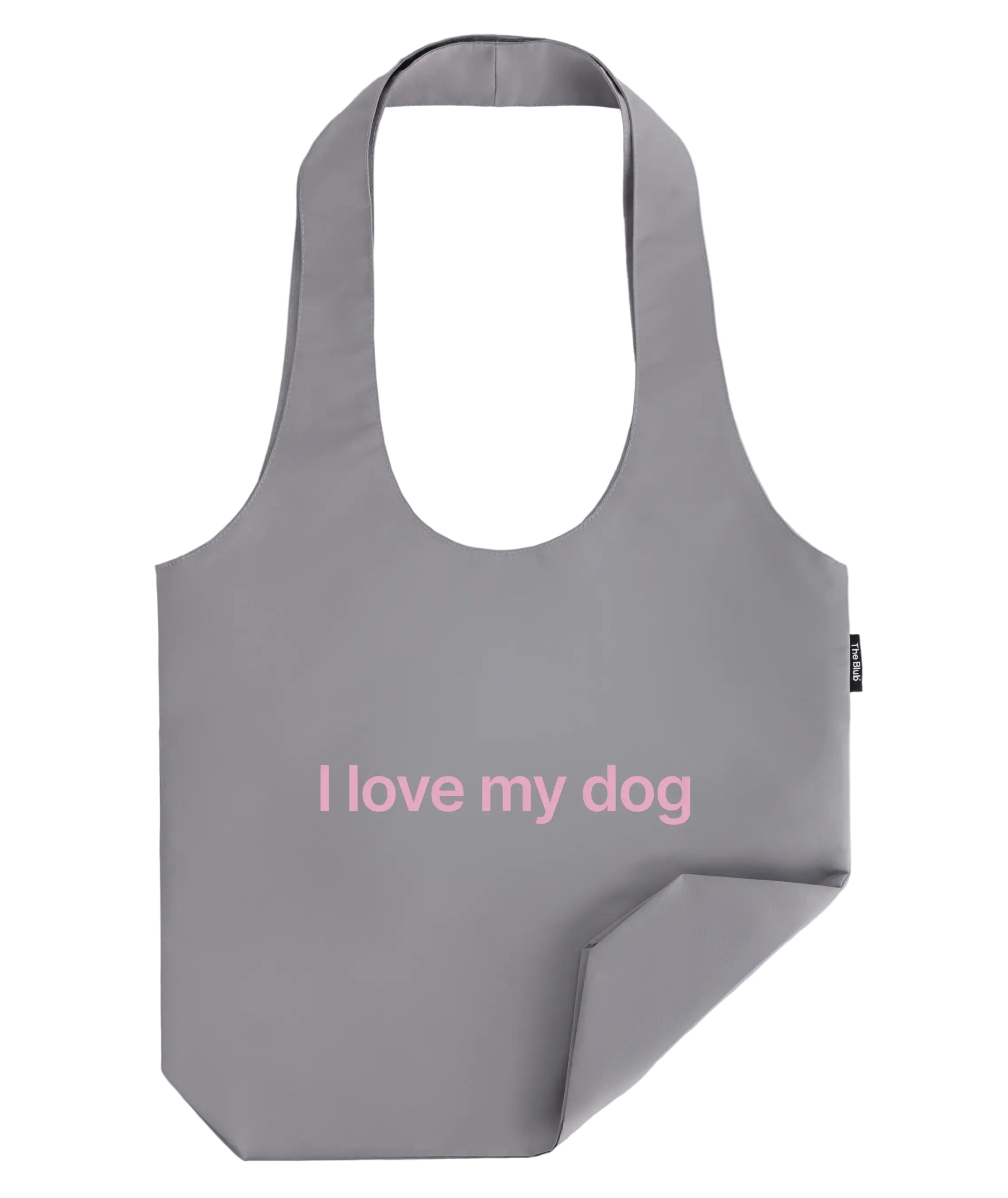 THE BLUB Text bag Grey I love my dog