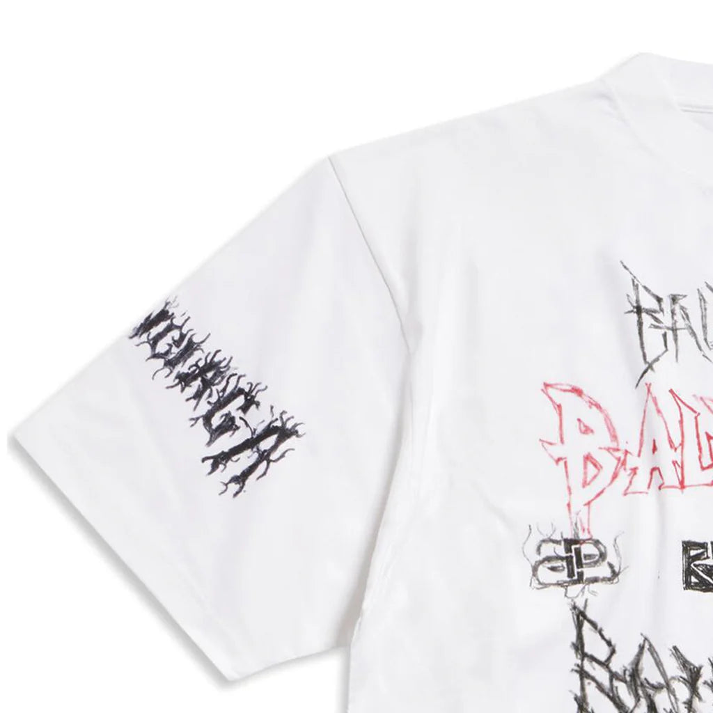 Balenciaga DIY Metal Logo Tee White