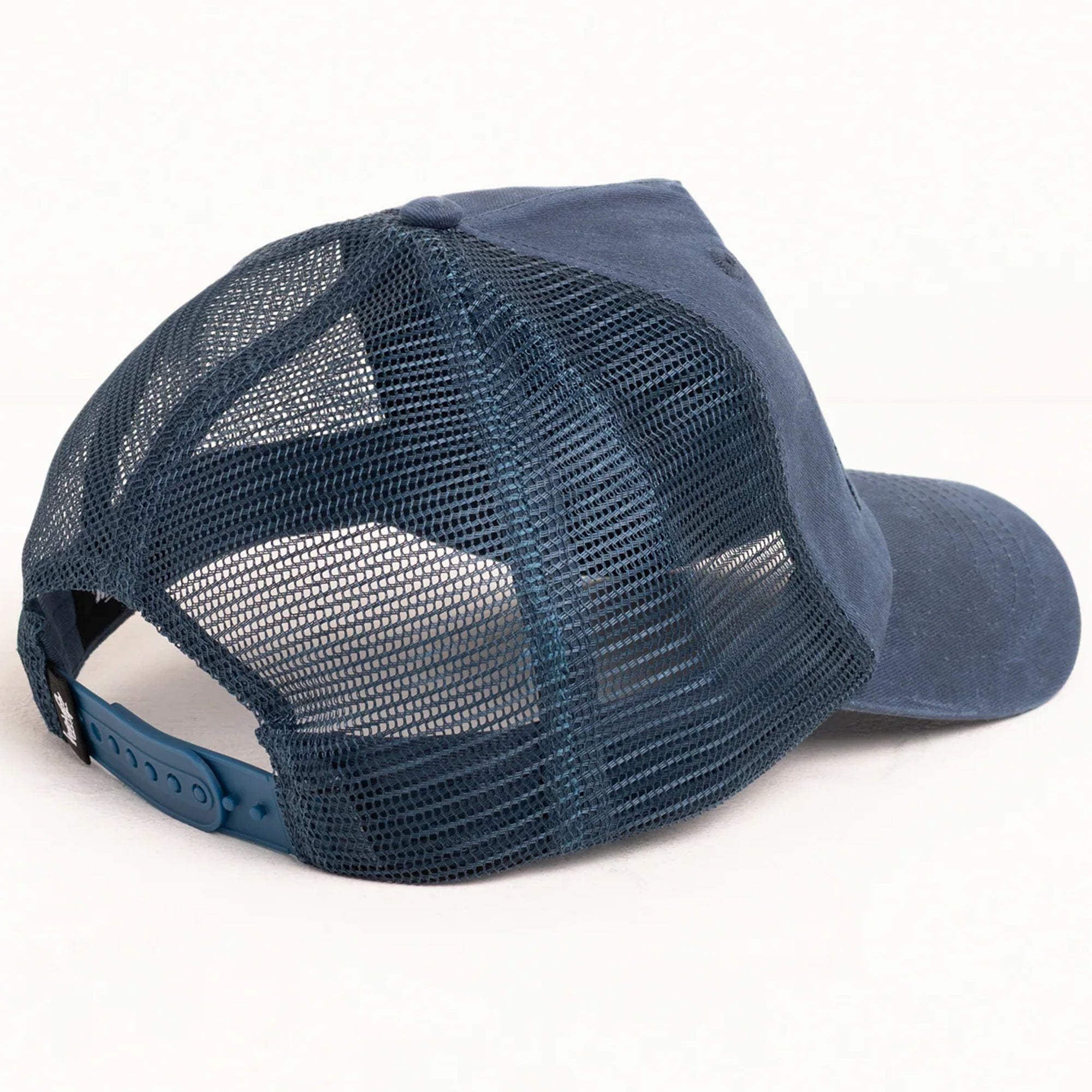 Stussy Trucker Cursive Stitch Navy Blue