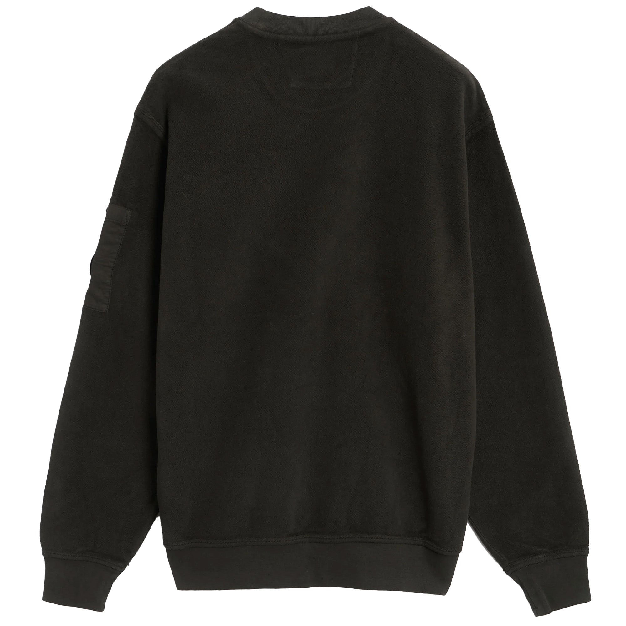 C.P. Company Brushed And Emerized Diagonal Fleece Crewneck Lens Sweatshirt