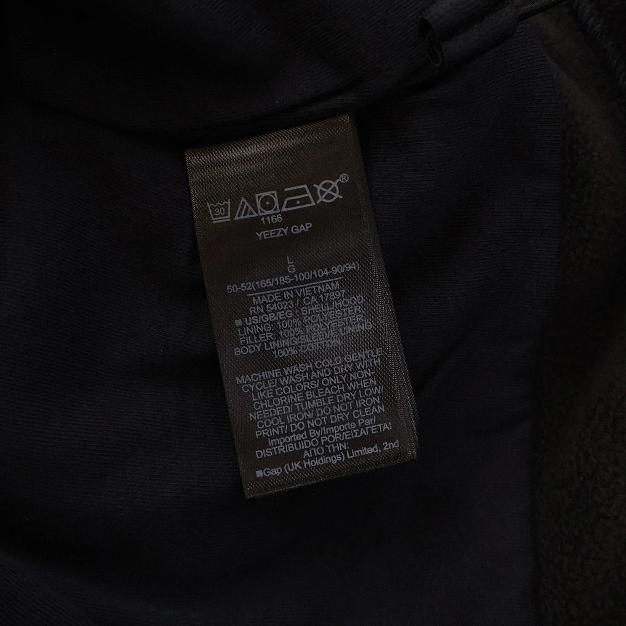 Yeezy Gap Engineered by Balenciaga Polar Fleece Padded Hoodie 'Black'