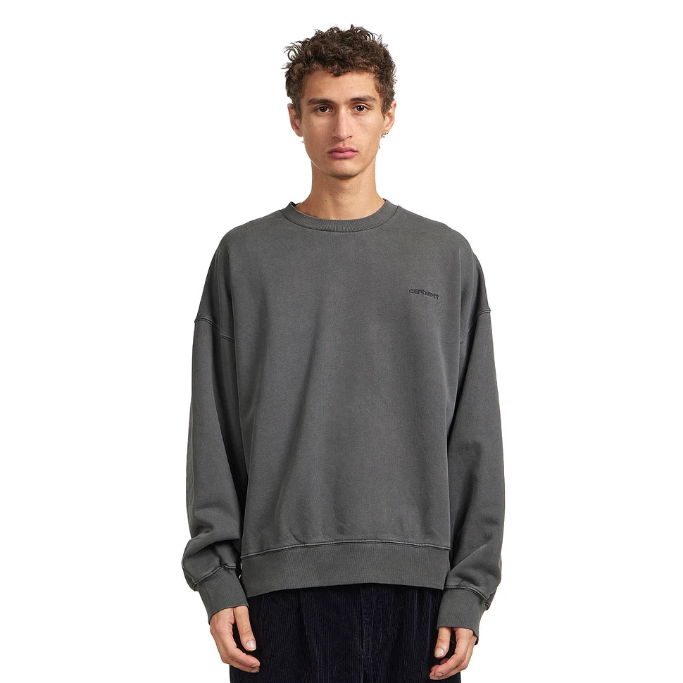 Carhartt WIP Benton Sweatshirt Graphite Garment Dyed