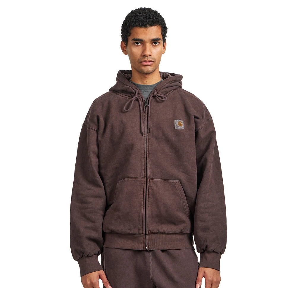 Carhartt WIP Hooded Vista Zip Jacket Palisander Garment Dyed