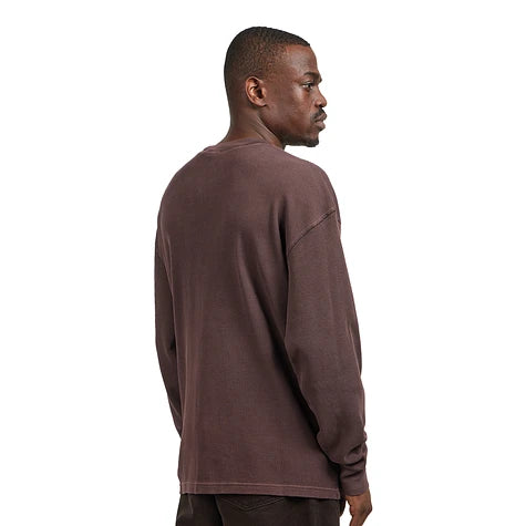 Carhartt WIP Vista Longsleeve Waffle T-Shirt Palisander Garment Dyed