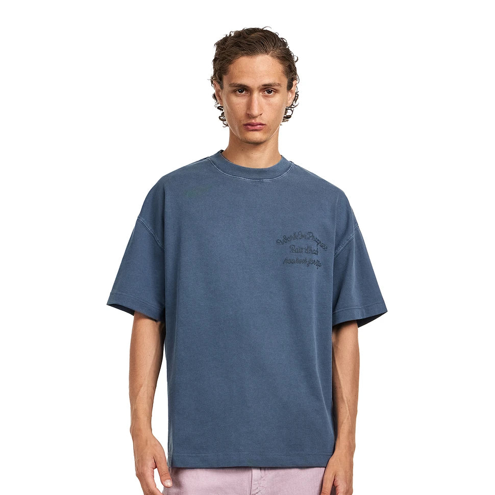 Carhartt WIP S/S Bait Shack T-Shirt Dusky Blue Garment Dyed