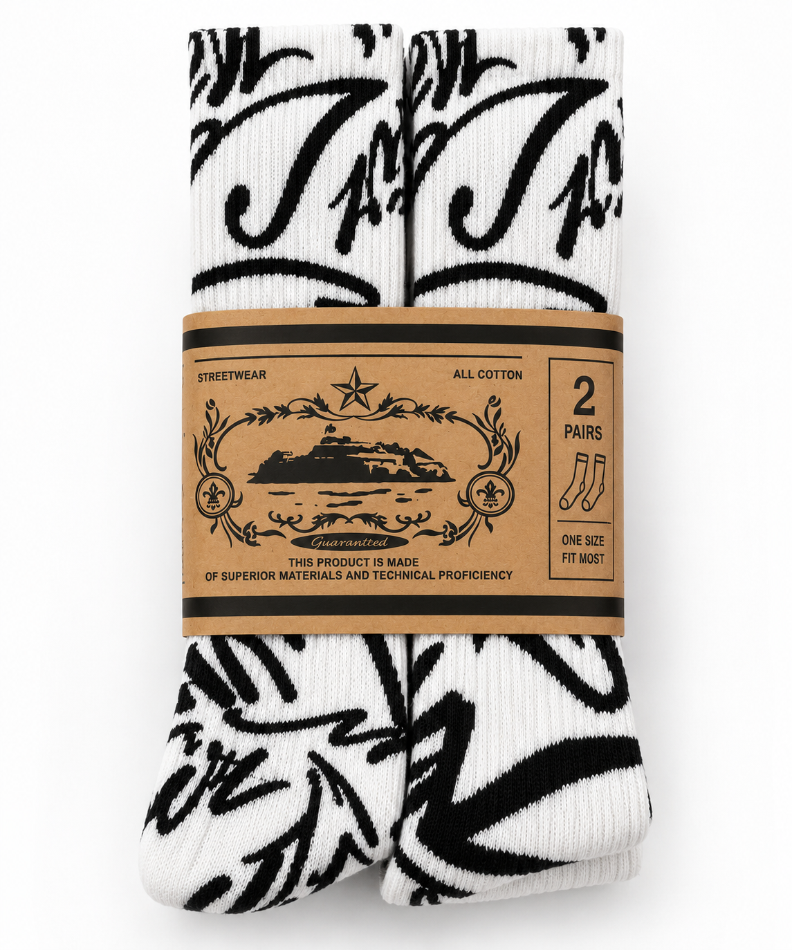 Corteiz Shroom Socks White (2 Pairs)
