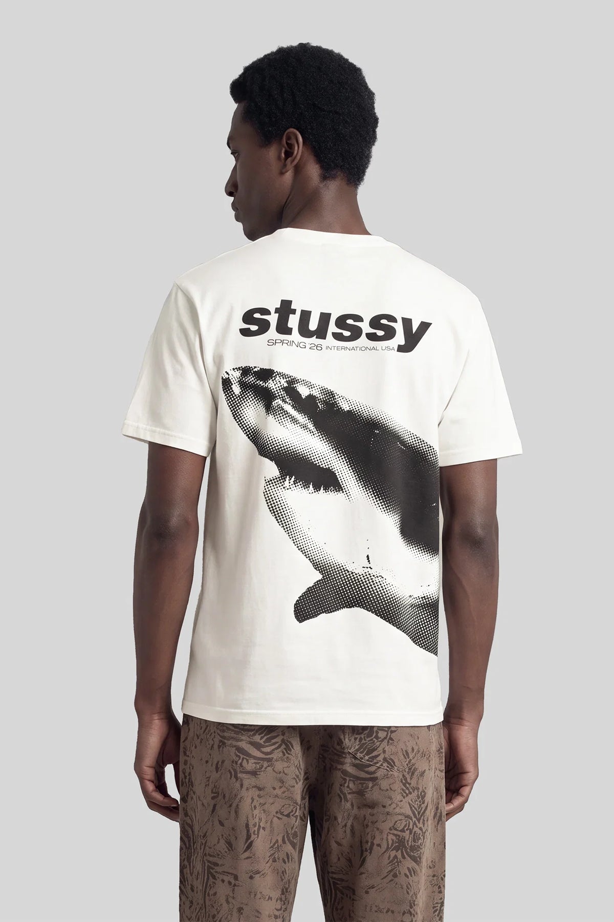 Stussy Shark Pigment Dyed T-Shirt Natural