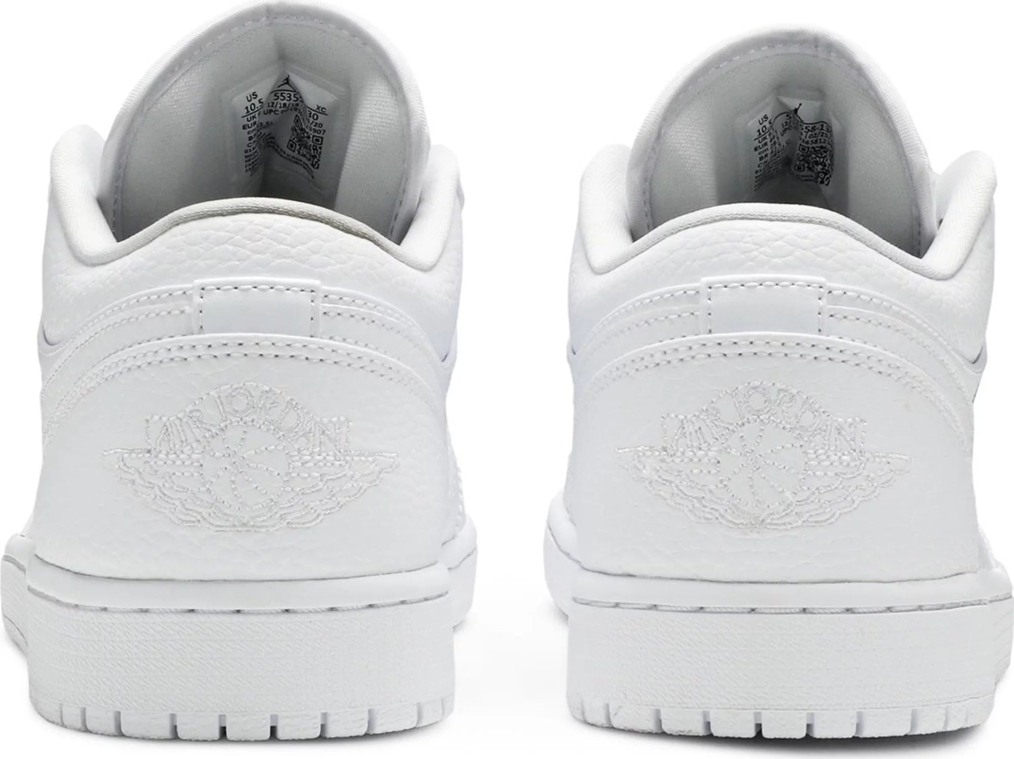 Air Jordan 1 Low Triple White Tumbled Leather