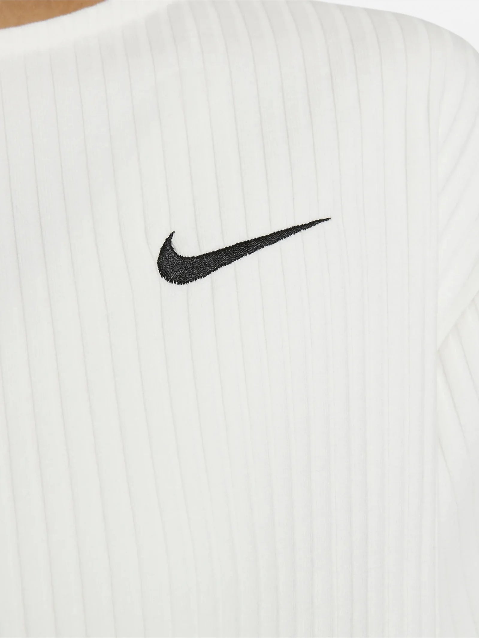 Nike Ribbed Jersey Short-Sleeve Top White W