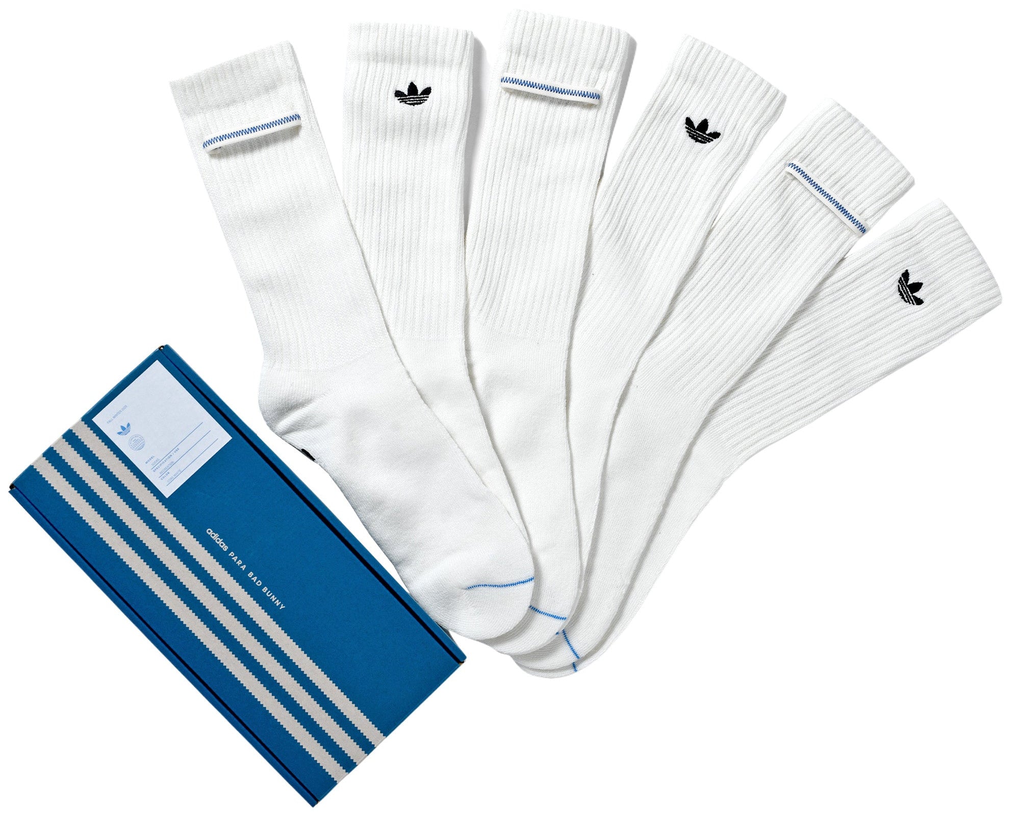 Adidas Bad Bunny x Adidas Crew Sock (3 Pack) Core White