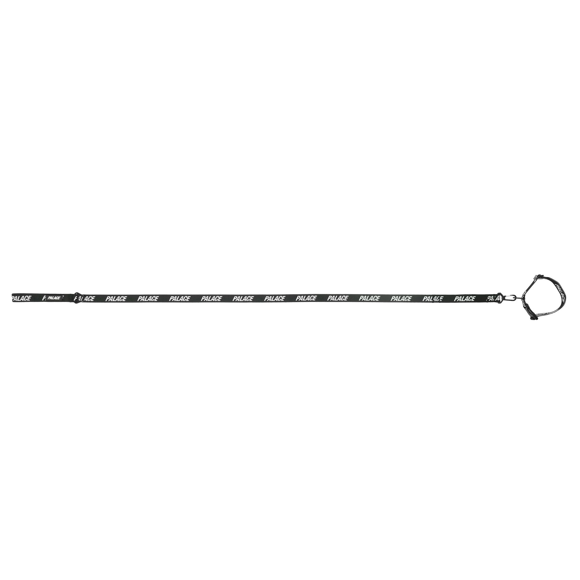 Palace JACQUARDED DOG COLLAR AND LEAD BLACK