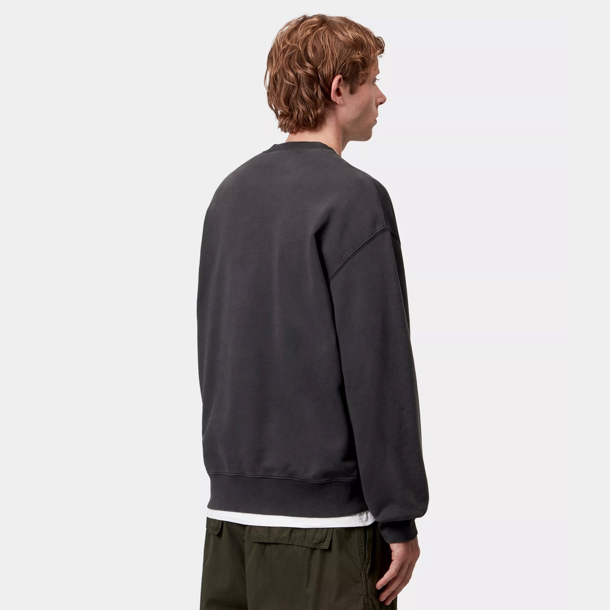 Carhartt WIP Hudson Sweatshirt Black Chalk Wash