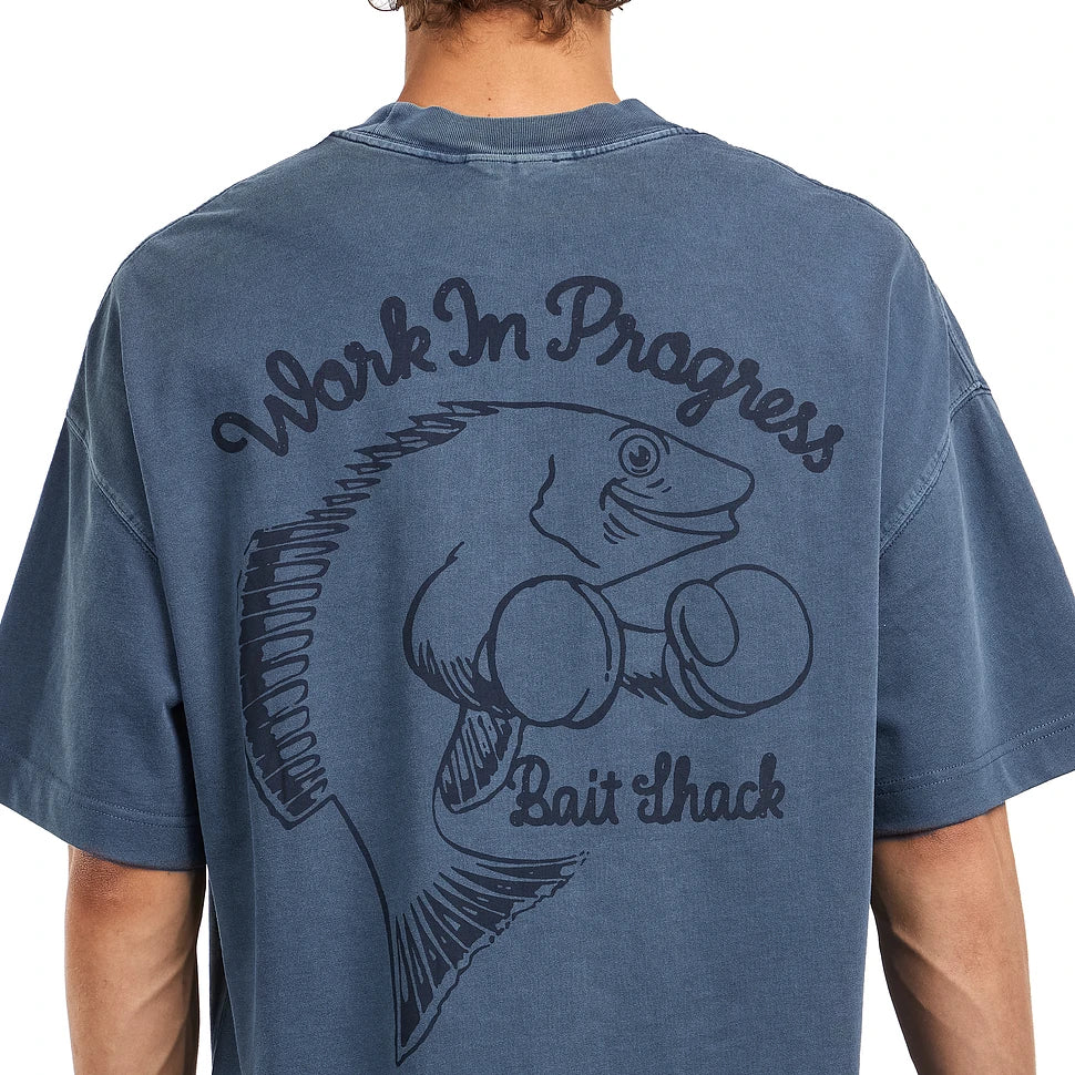 Carhartt WIP S/S Bait Shack T-Shirt Dusky Blue Garment Dyed