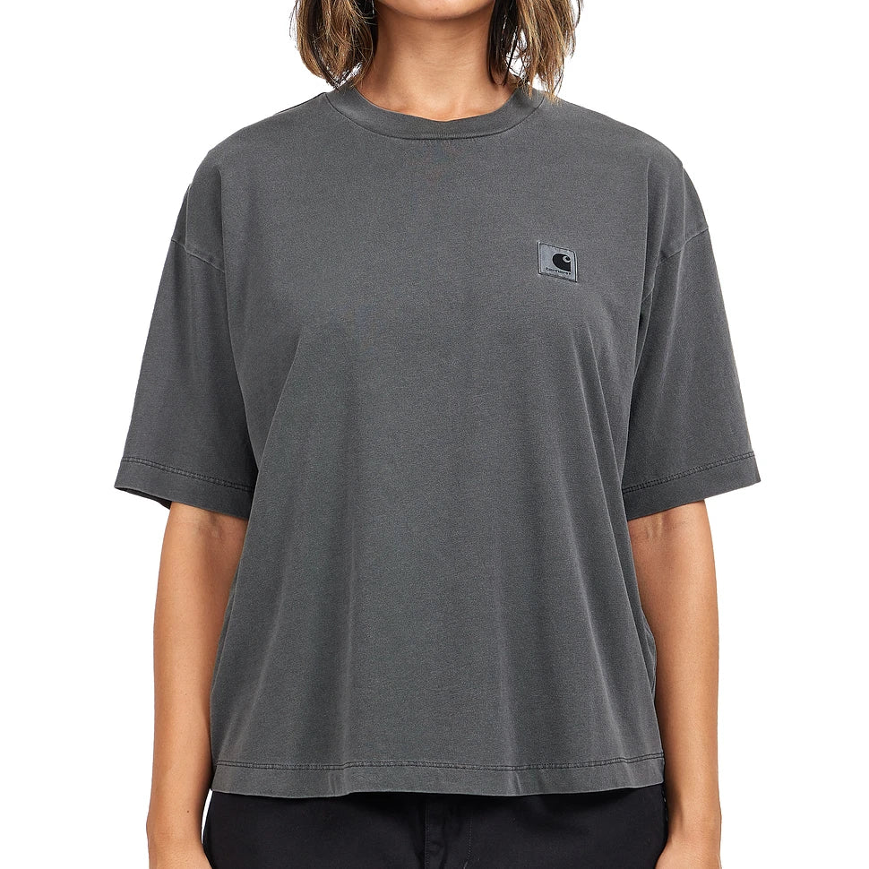 Carhartt WIP Women's S/S Nelson T-Shirt Graphite Black Garment Dyed