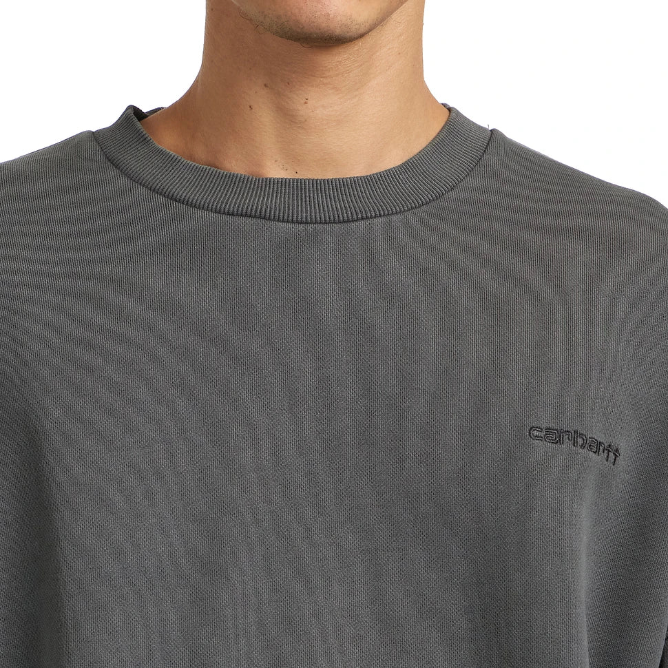Carhartt WIP Benton Sweatshirt Graphite Garment Dyed