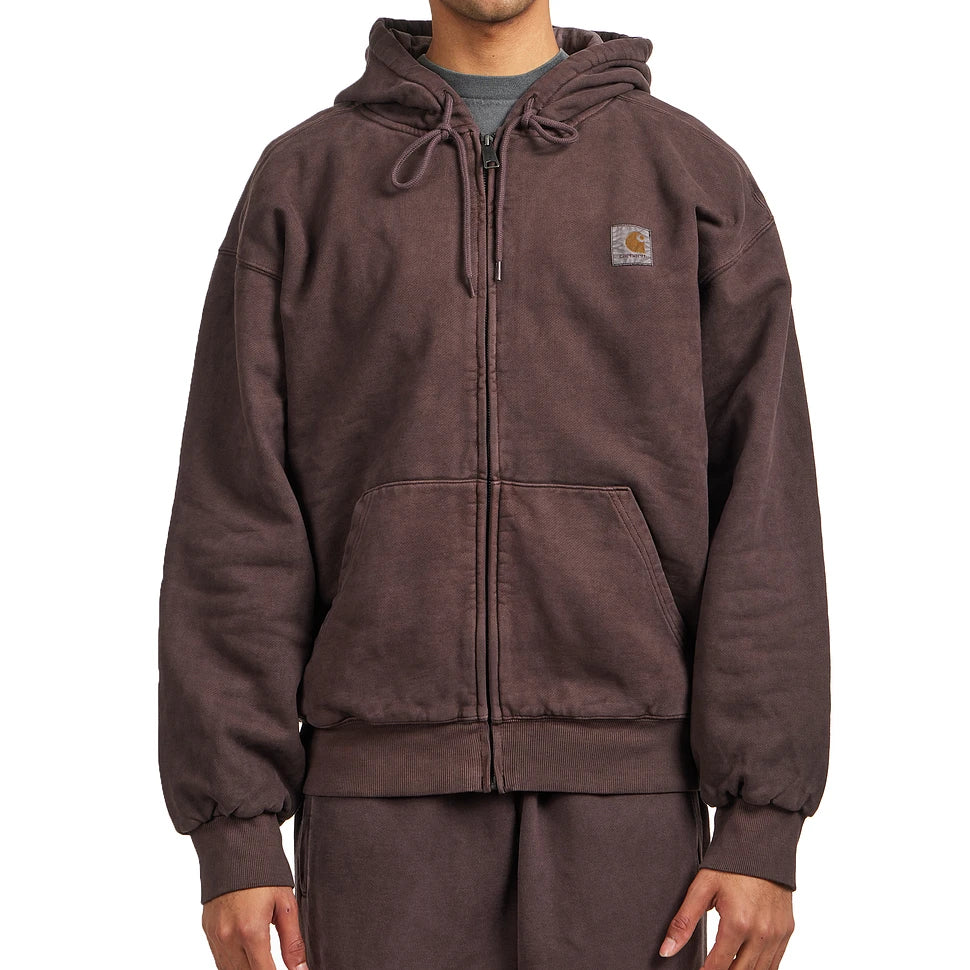 Carhartt WIP Hooded Vista Zip Jacket Palisander Garment Dyed